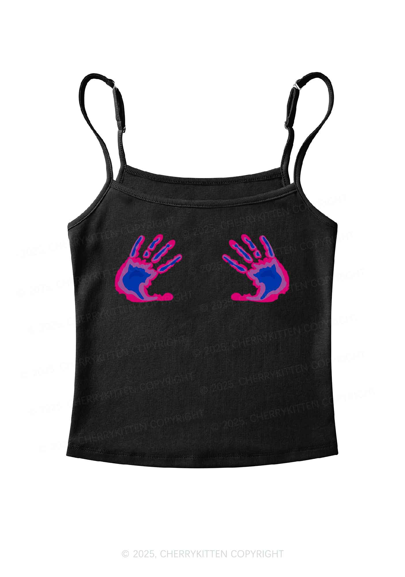 Bisexual Thermal Hands Pride Y2K Spaghetti Strap Cami Cherrykitten