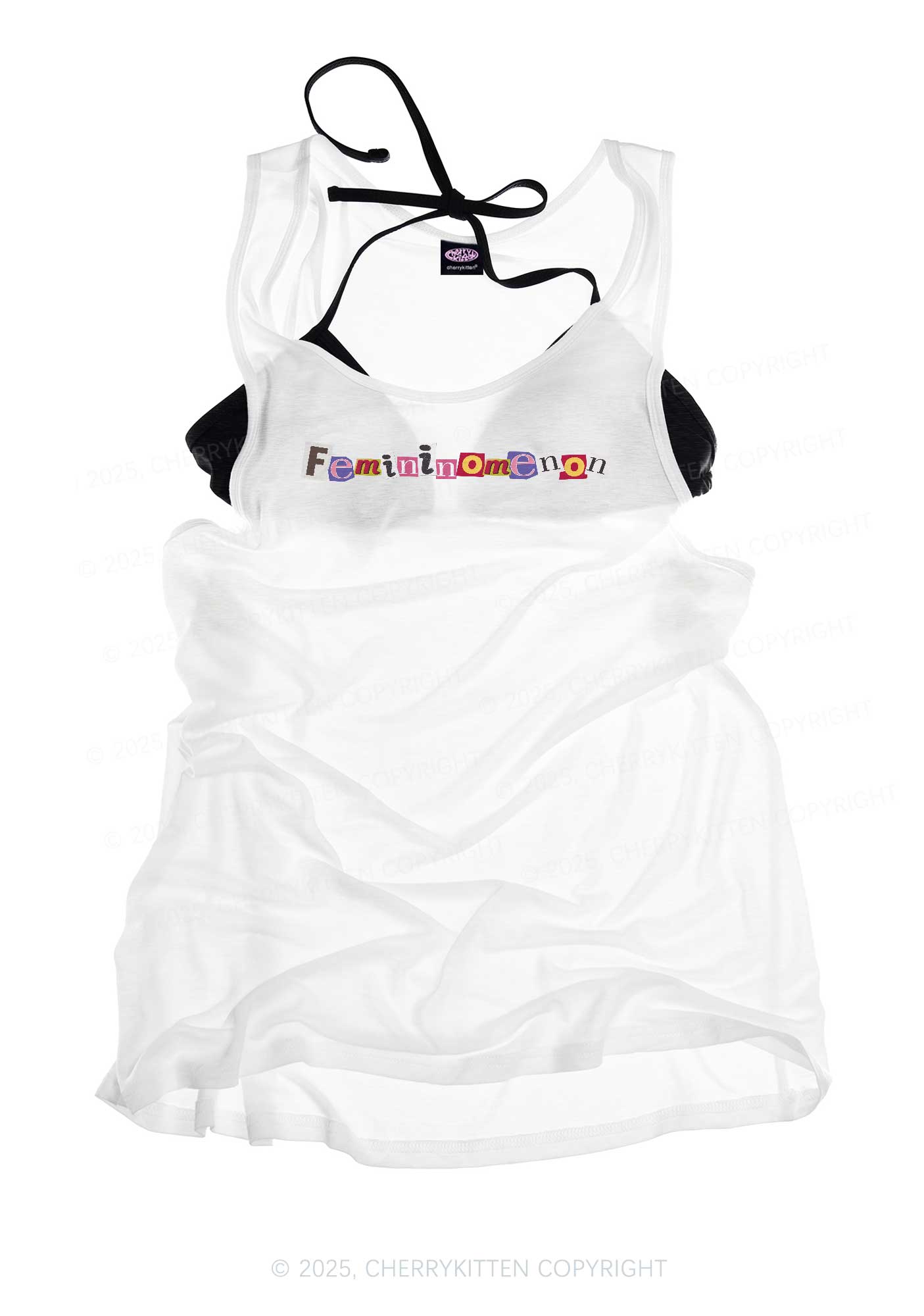 Femininomenon Y2K Sheer Boyfriend Tank Cherrykitten