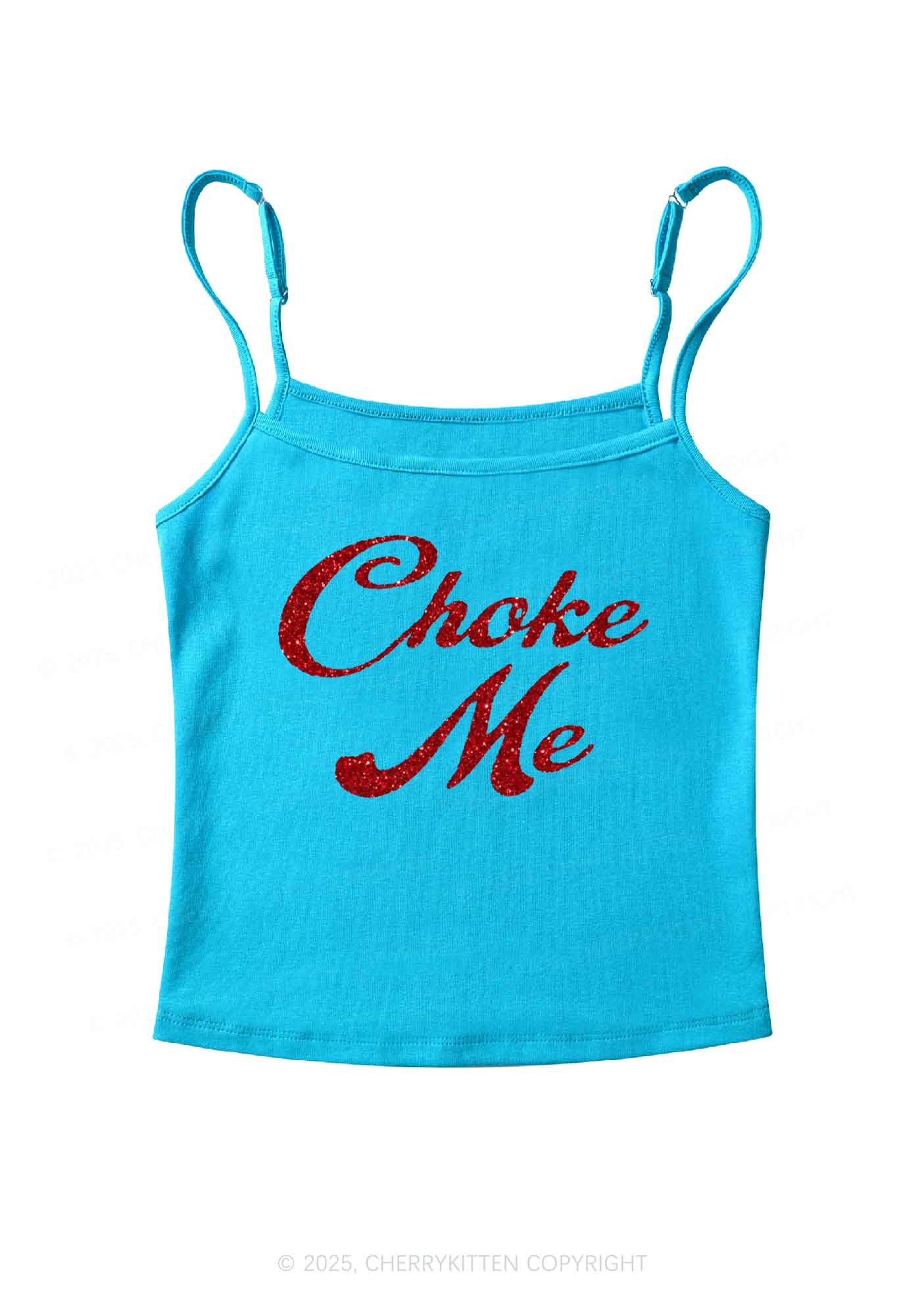 Glitter Choke Me Y2K Spaghetti Strap Cami Cherrykitten