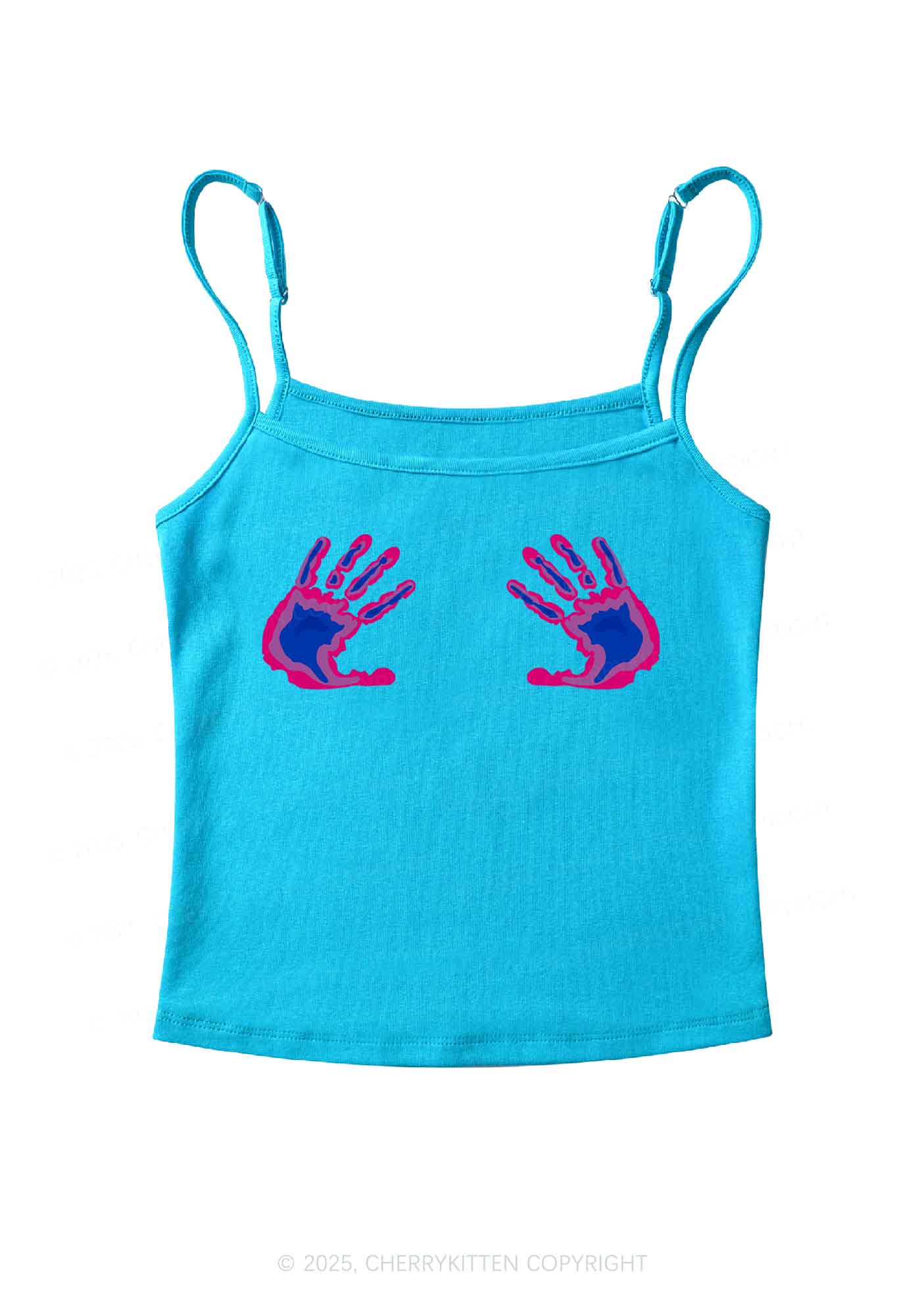Bisexual Thermal Hands Pride Y2K Spaghetti Strap Cami Cherrykitten