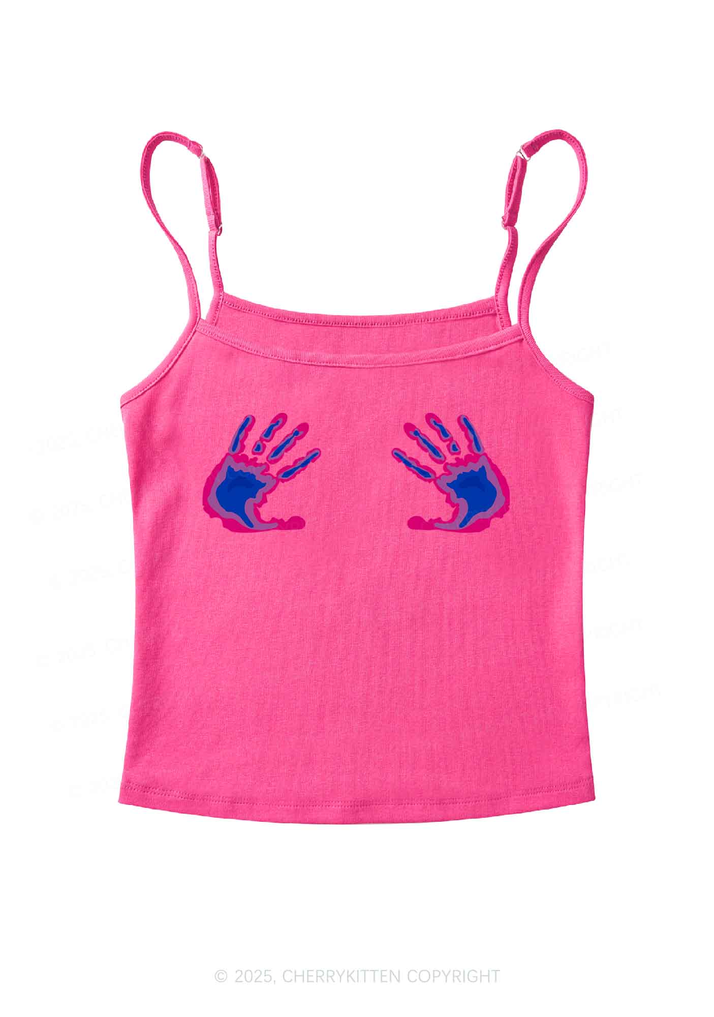 Bisexual Thermal Hands Pride Y2K Spaghetti Strap Cami Cherrykitten