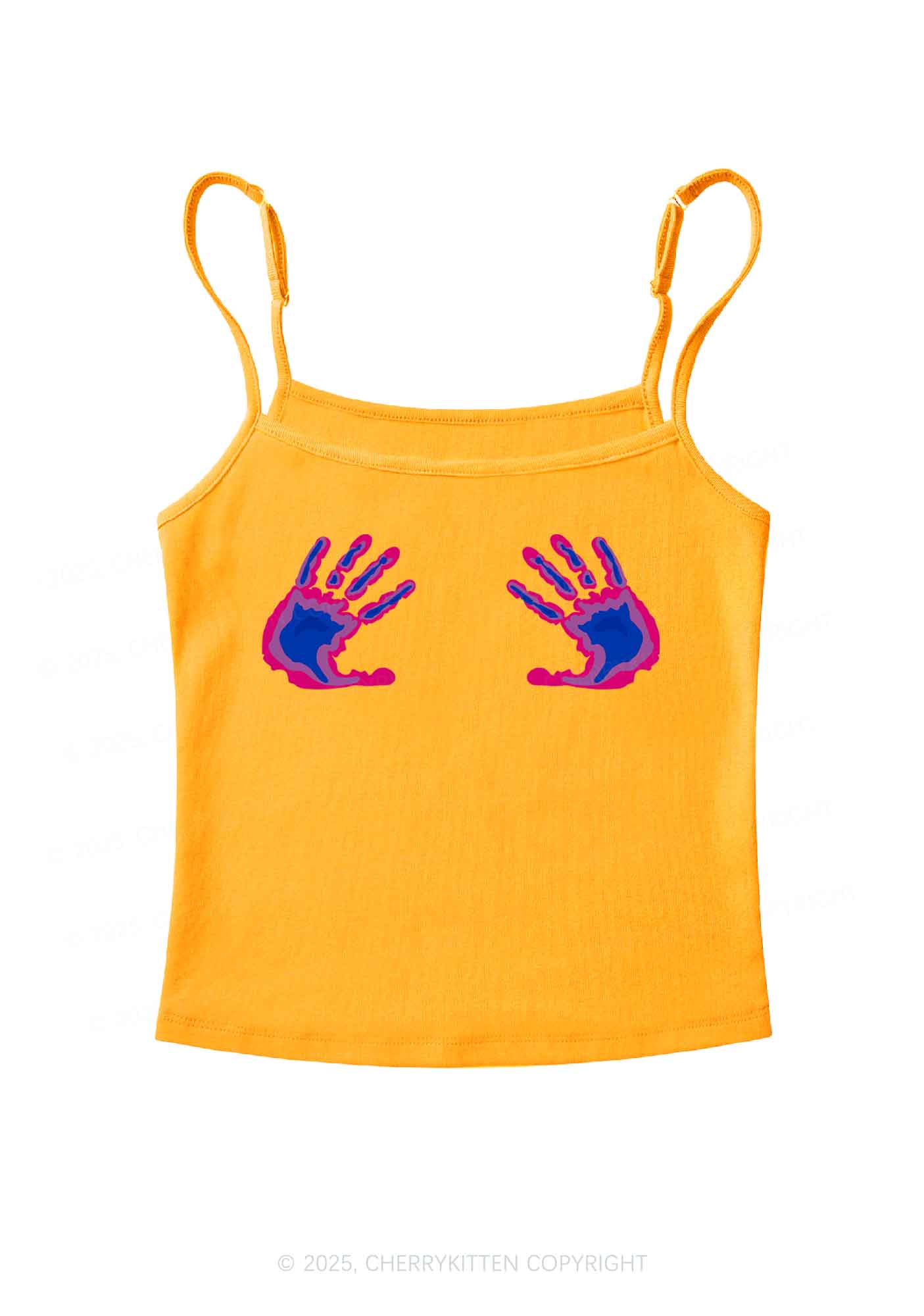 Bisexual Thermal Hands Pride Y2K Spaghetti Strap Cami Cherrykitten