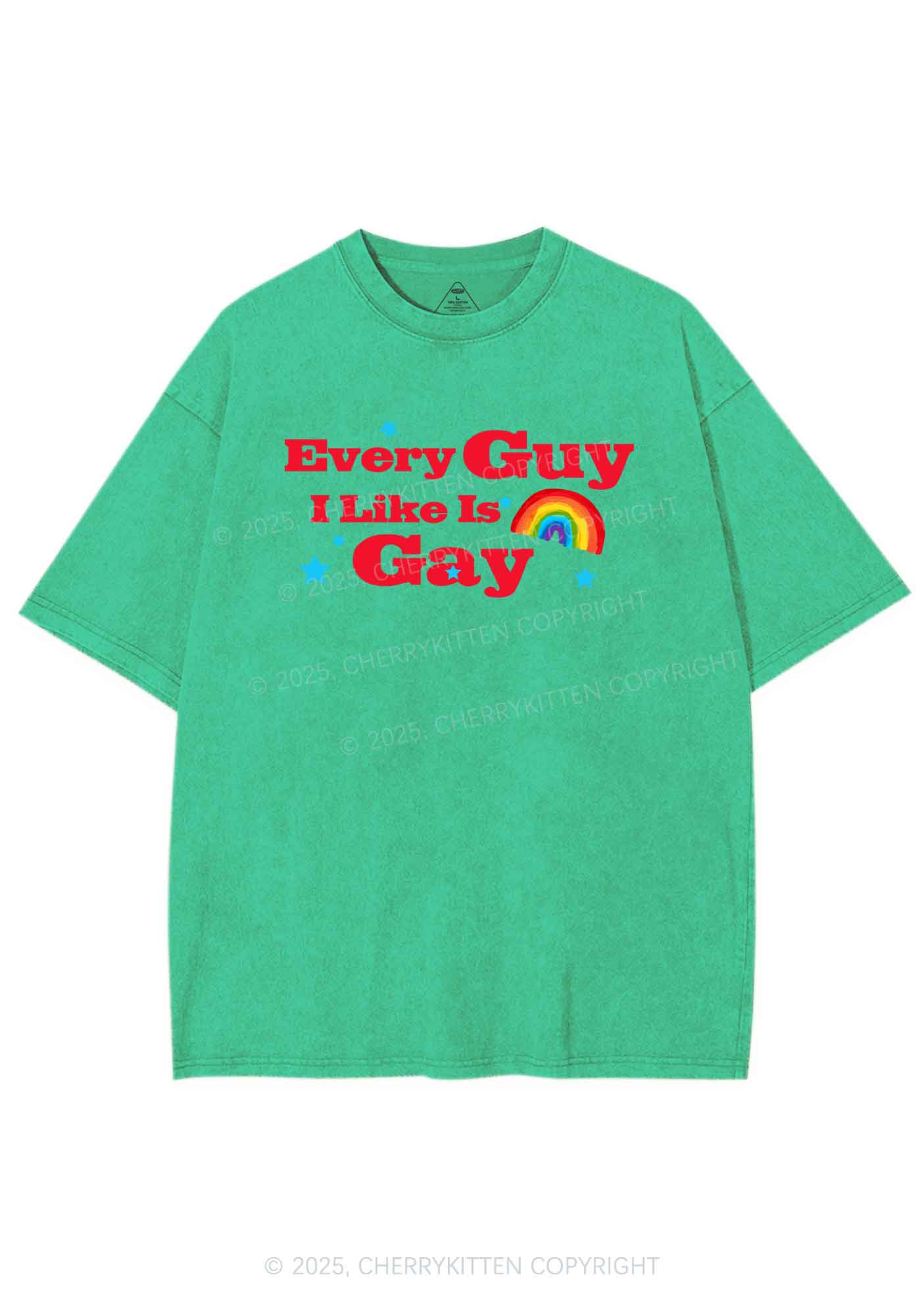 I Like Gay Pride Y2K Shirts Washed Tee Cherrykitten