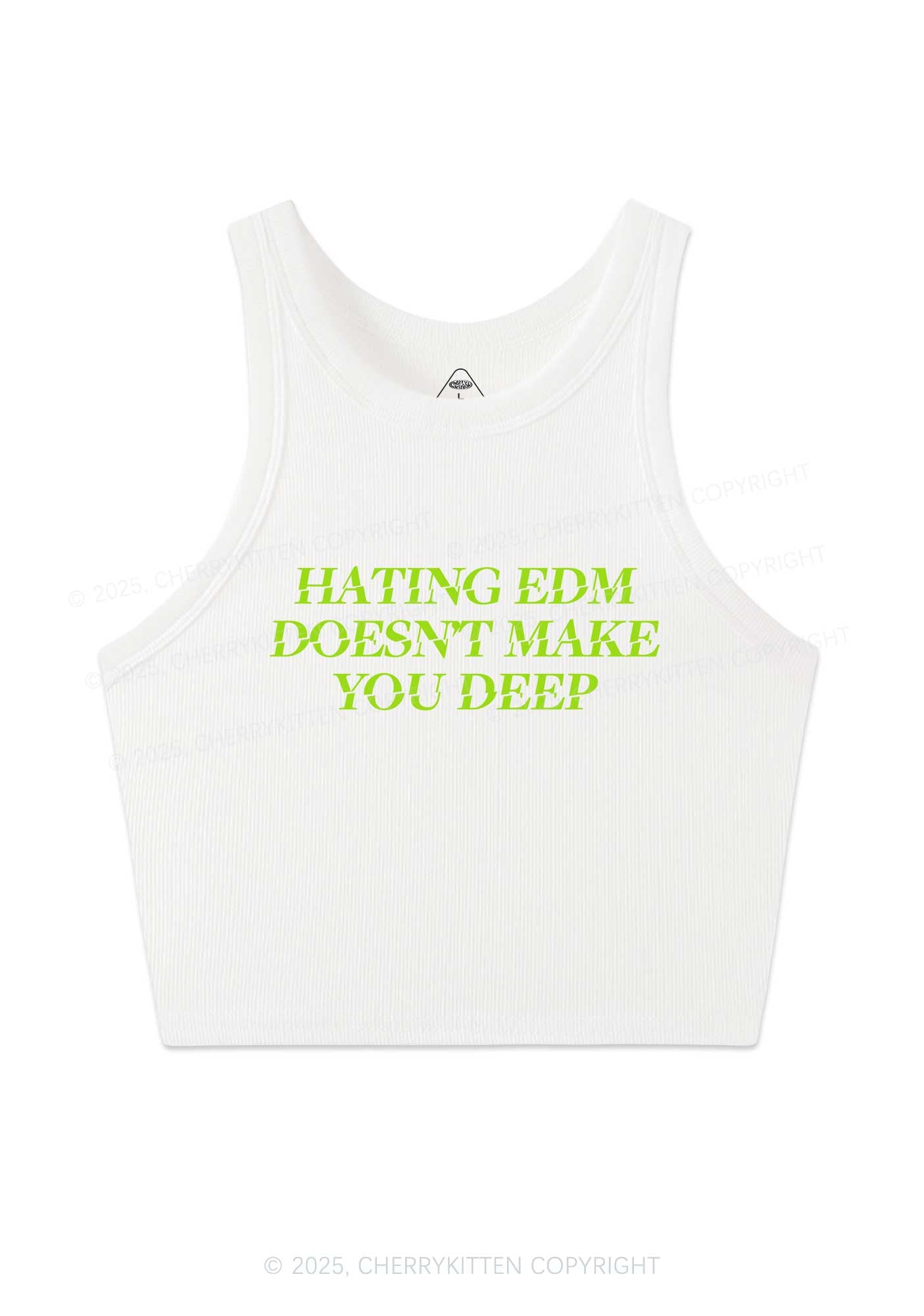 Hating Edm Y2K Crop Tank Top Cherrykitten