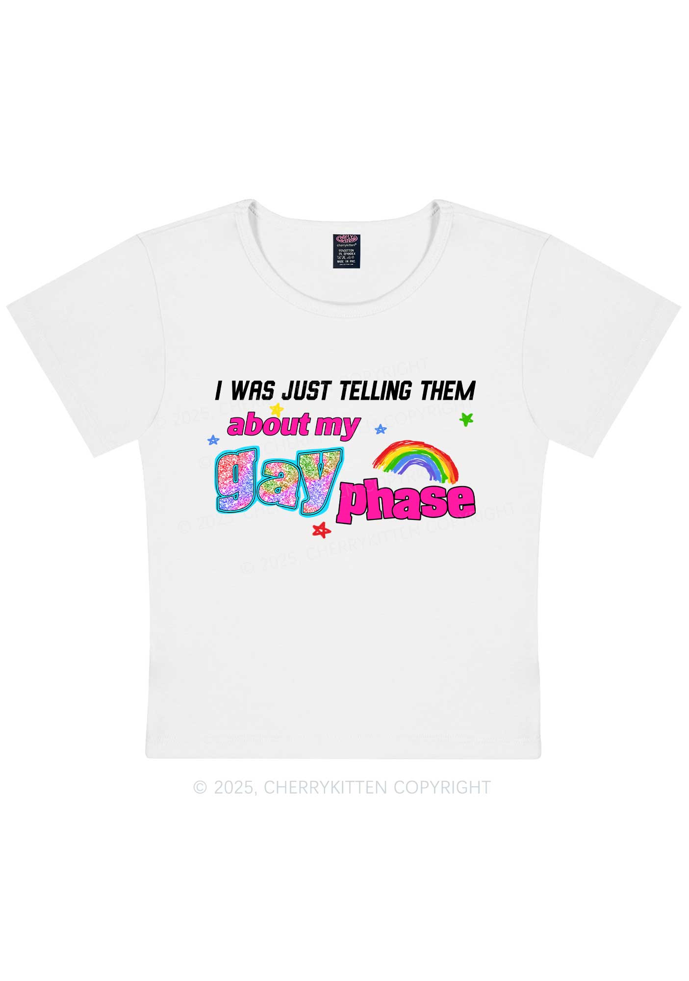 My Gay Phase Pride Y2K Baby Tee Cherrykitten