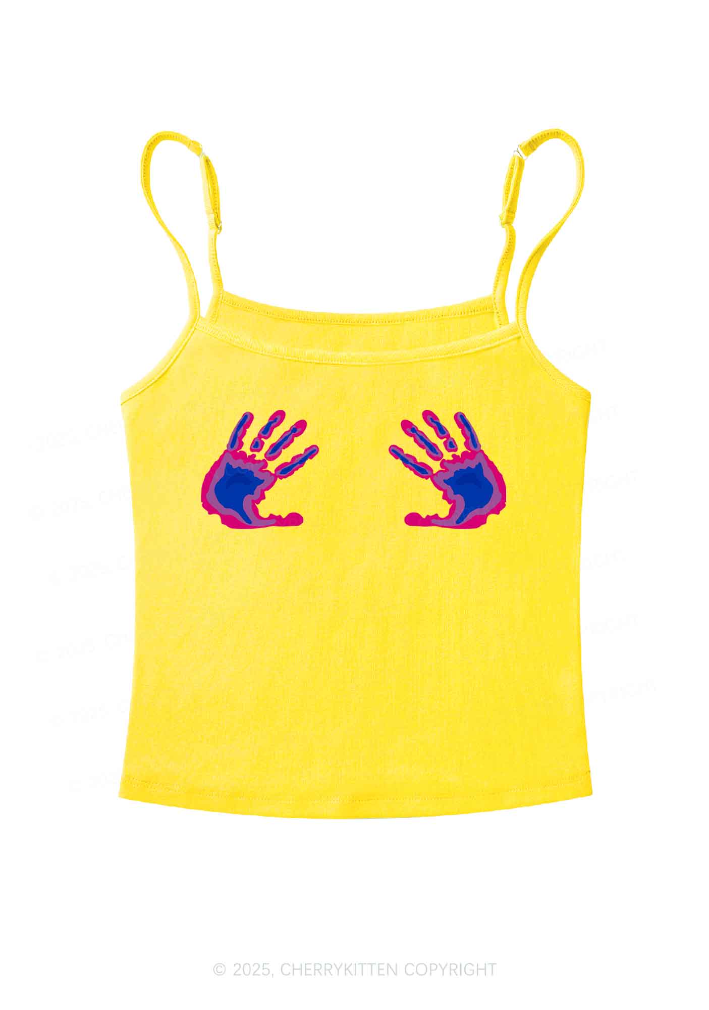 Bisexual Thermal Hands Pride Y2K Spaghetti Strap Cami Cherrykitten