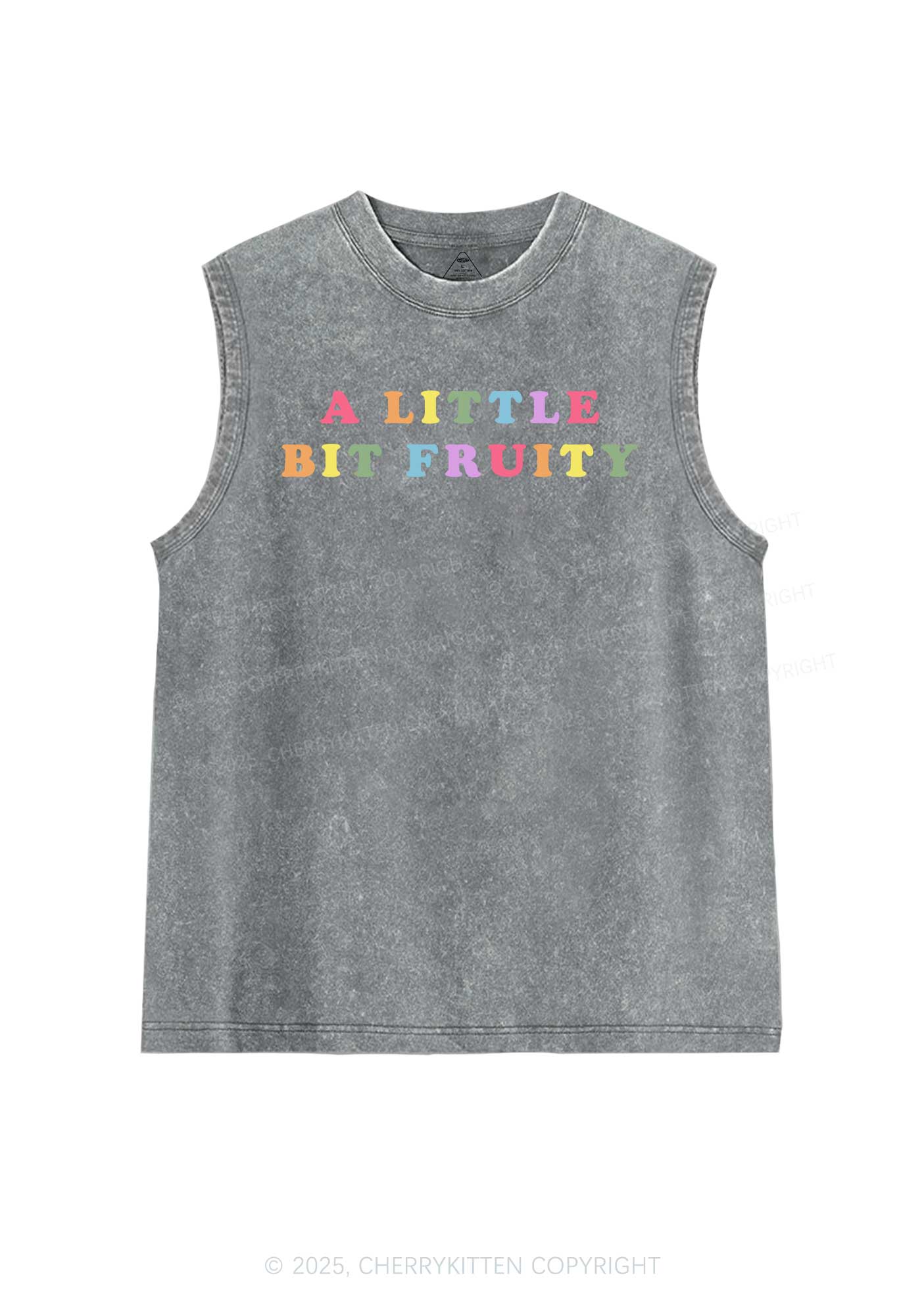 Bit Fruity Pride Y2K Washed Muscle Tank Cherrykitten