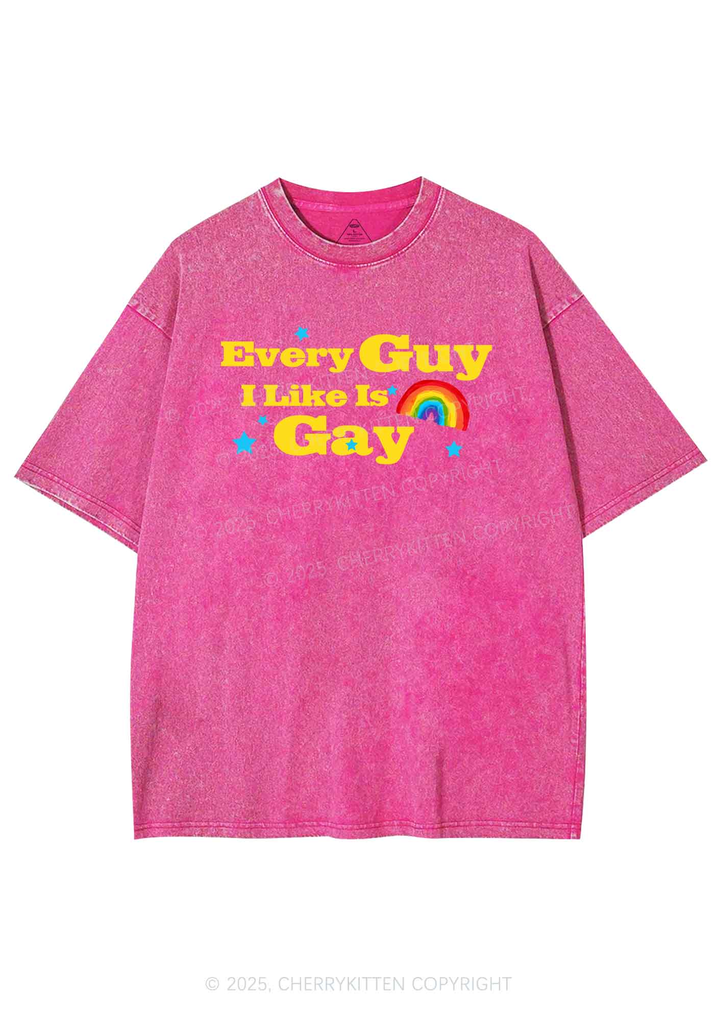 I Like Gay Pride Y2K Shirts Washed Tee Cherrykitten