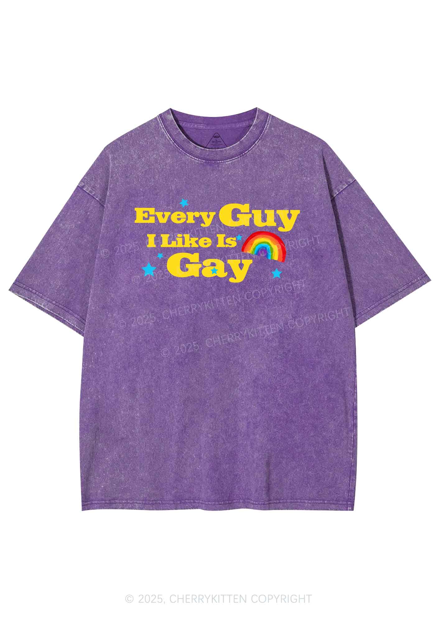 I Like Gay Pride Y2K Shirts Washed Tee Cherrykitten