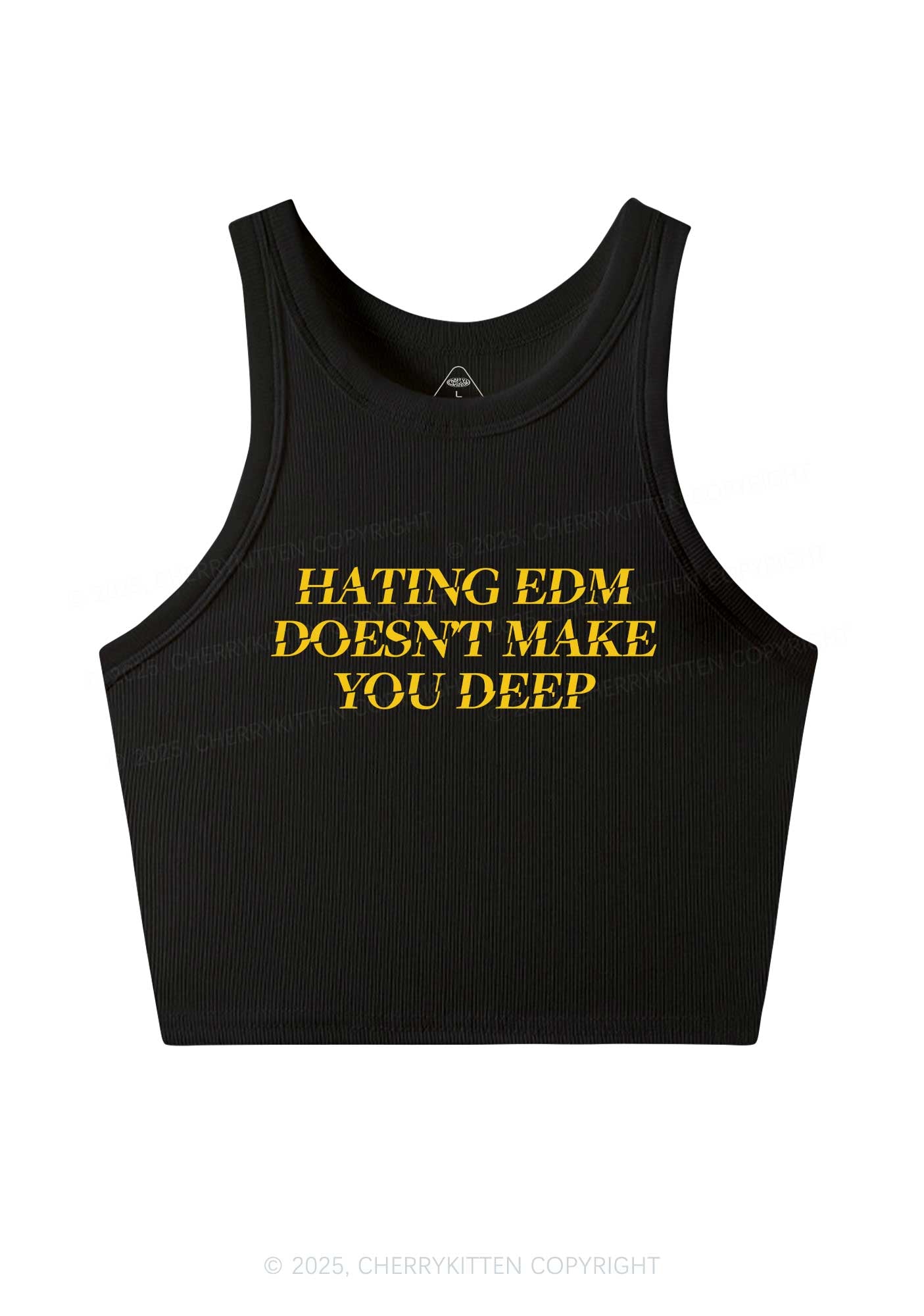 Hating Edm Y2K Crop Tank Top Cherrykitten