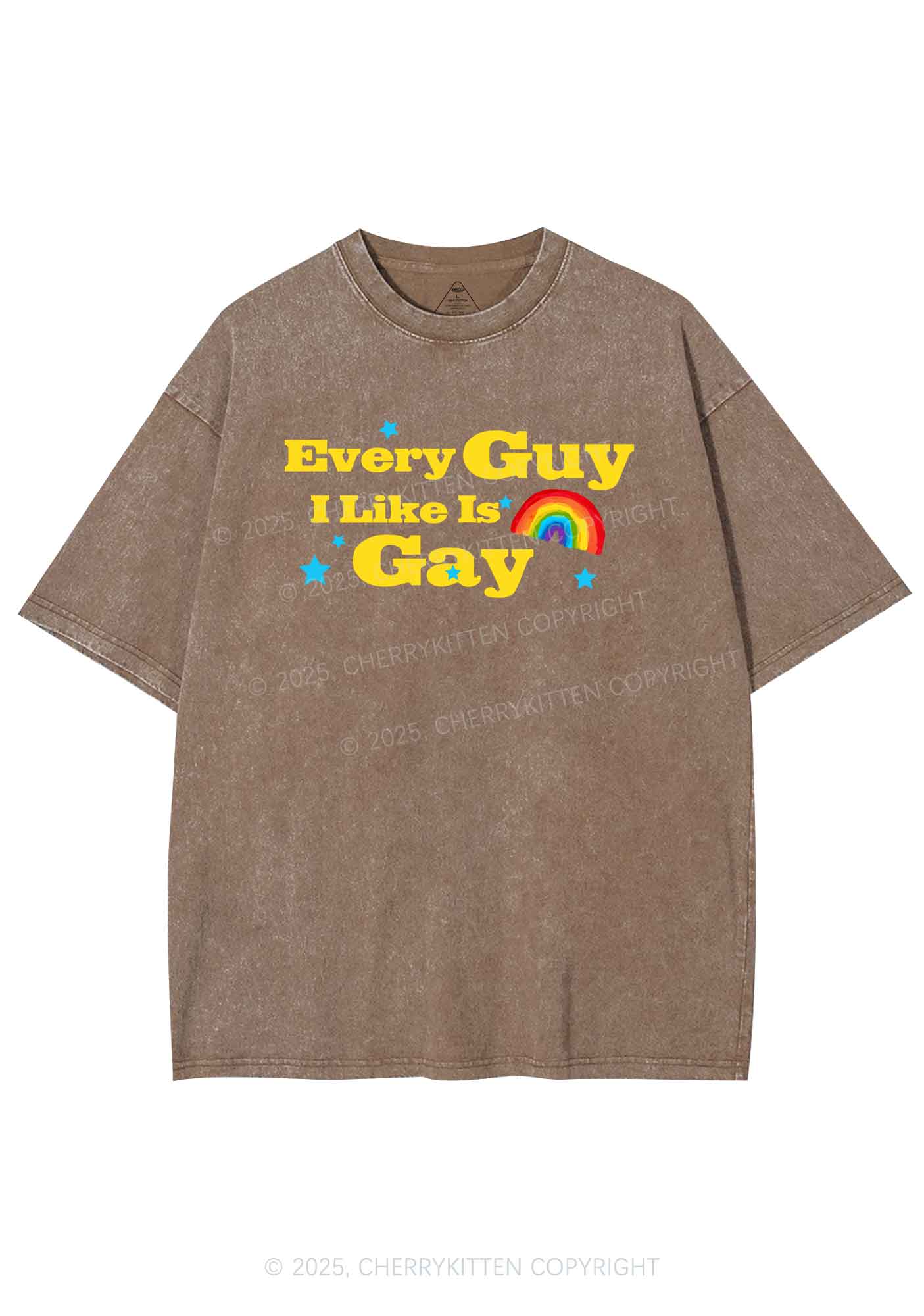 I Like Gay Pride Y2K Shirts Washed Tee Cherrykitten