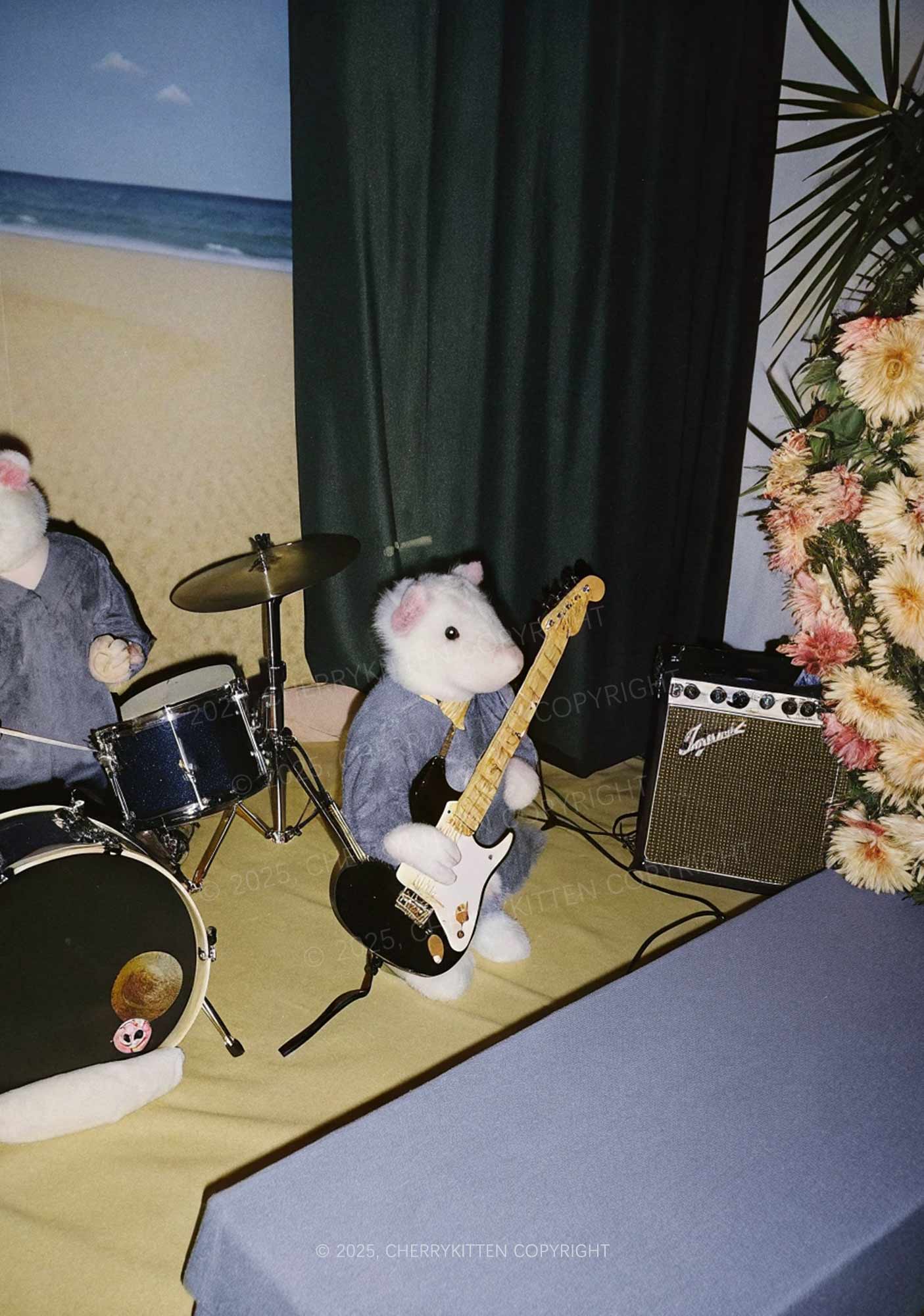 Hamster Rock Band Y2K Mesh Cami Tank Cherrykitten