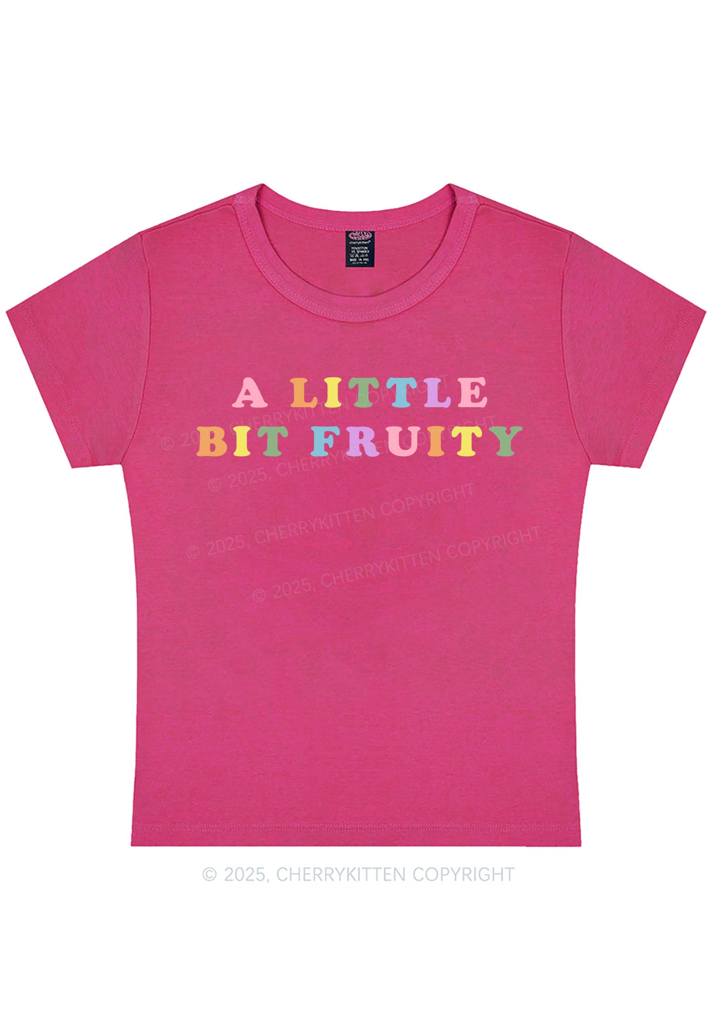 Bit Fruity Pride Y2K Baby Tee Cherrykitten