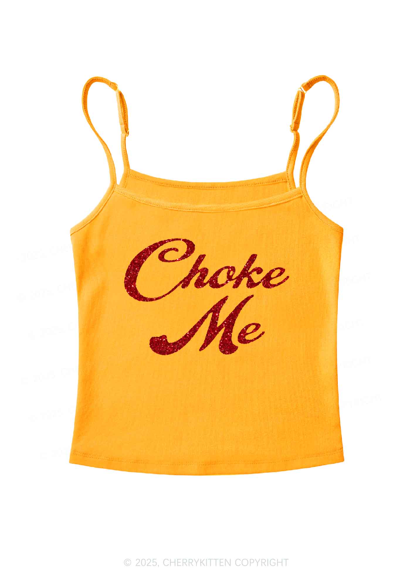 Glitter Choke Me Y2K Spaghetti Strap Cami Cherrykitten