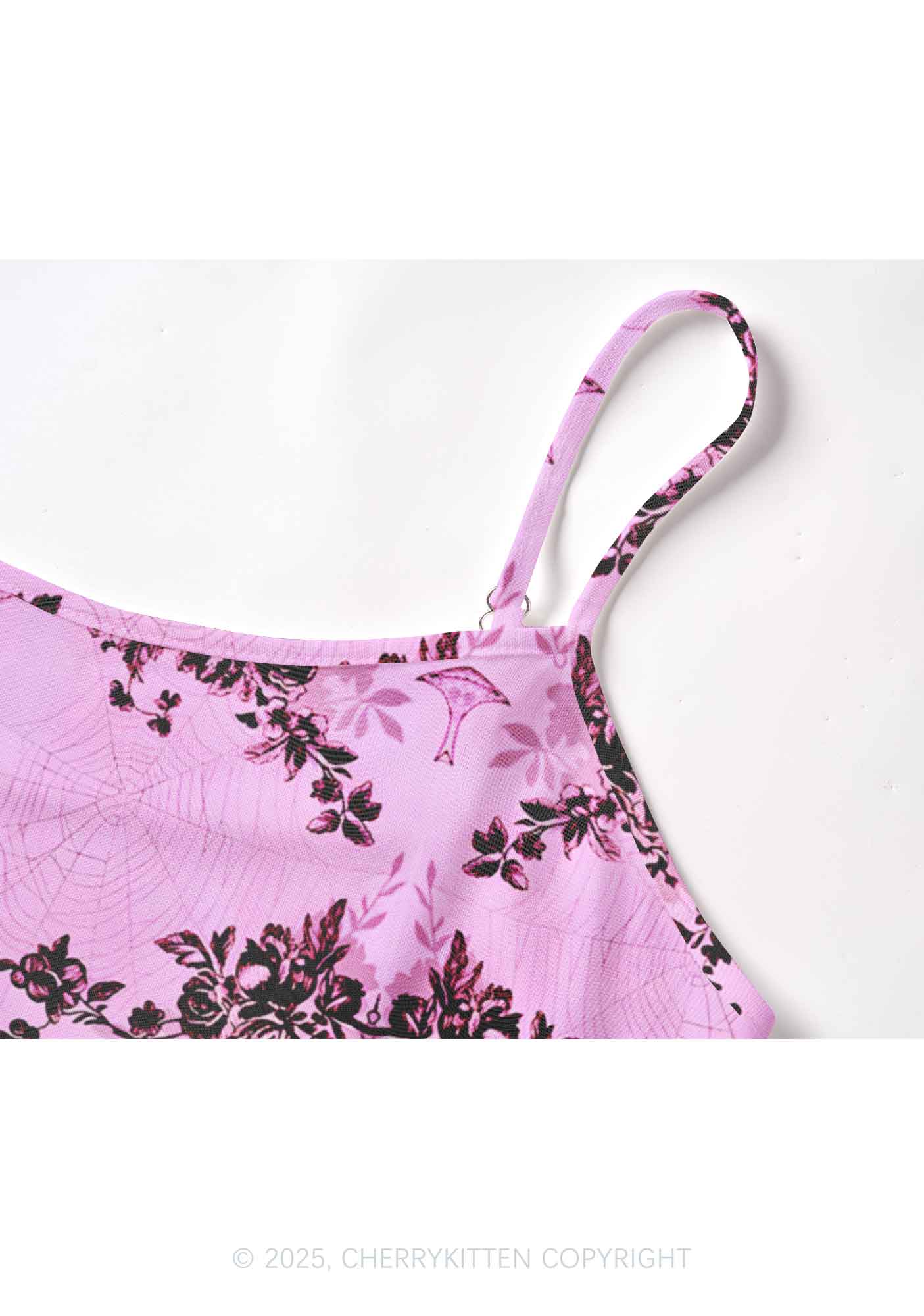 Pink Bat Y2K Mesh Cami Tank Cherrykitten