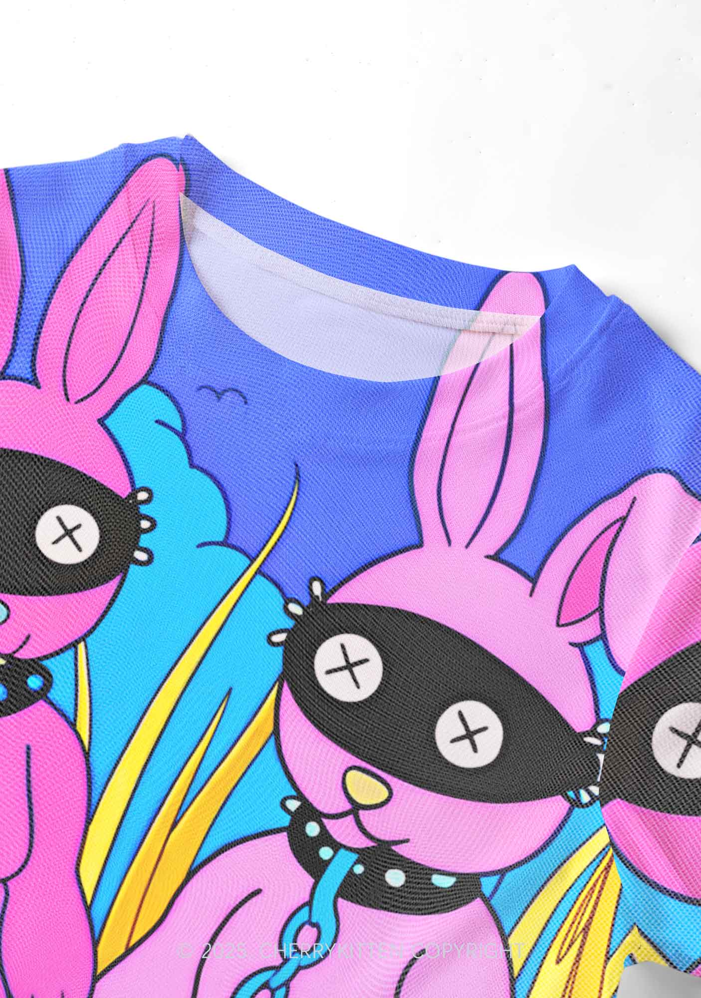 BDSM Bunny Y2K Mesh Crop Top Cherrykitten