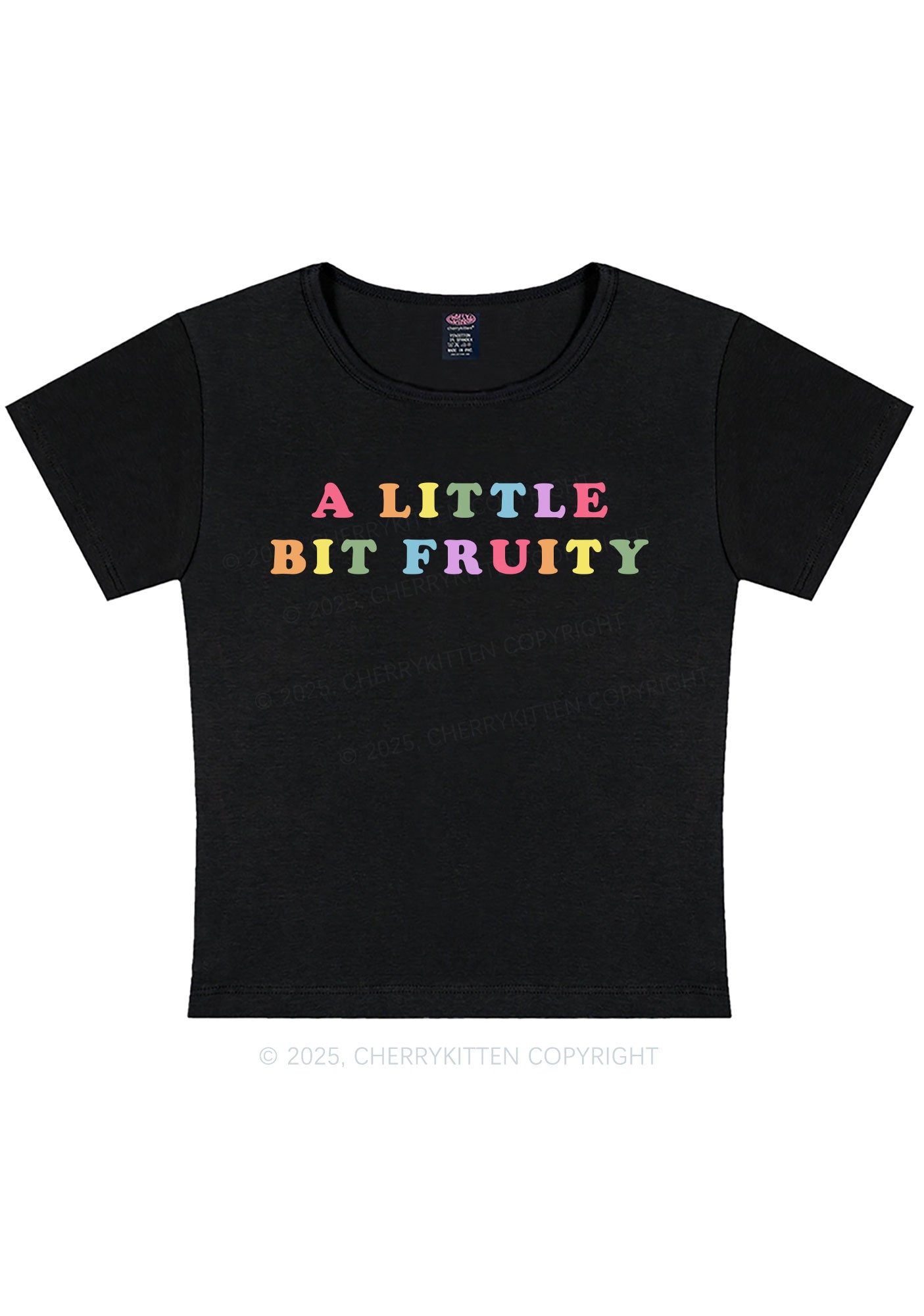 Bit Fruity Pride Y2K Baby Tee Cherrykitten