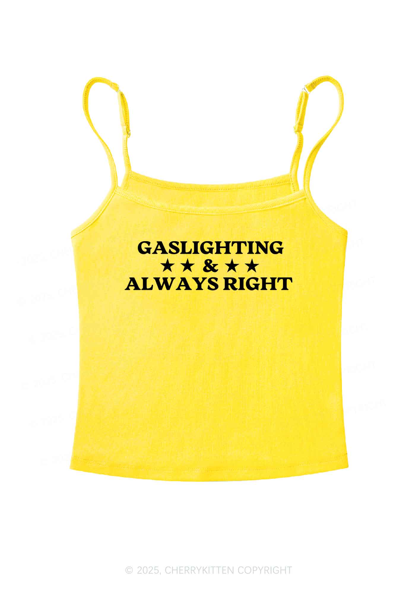 Gaslighting Always Right Y2K Spaghetti Strap Cami Cherrykitten