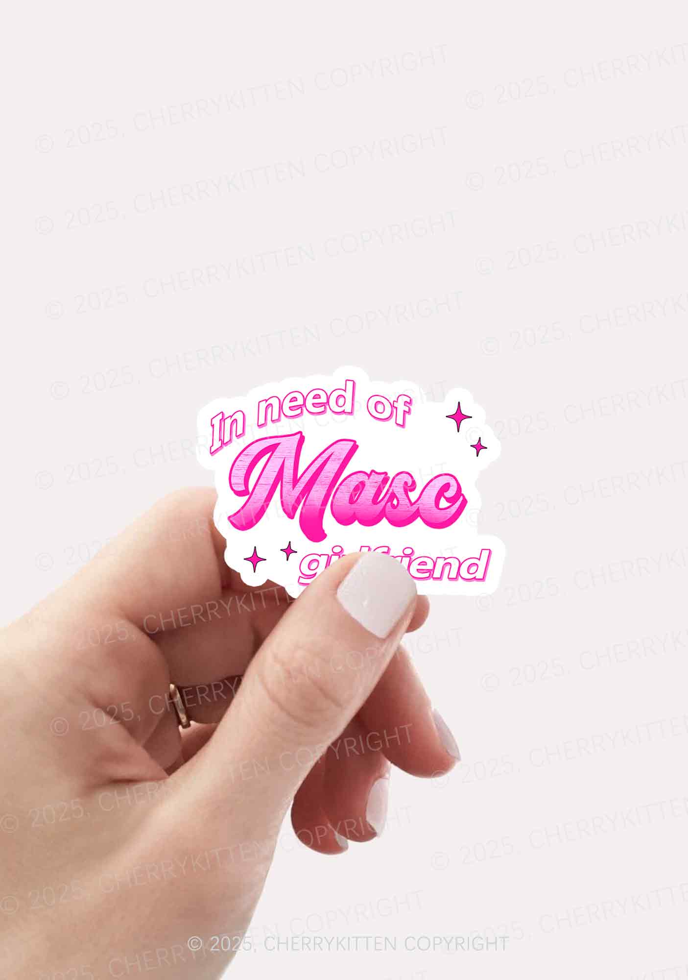 Need Masc Girlfriend Pride 1Pc Y2K Sticker Cherrykitten