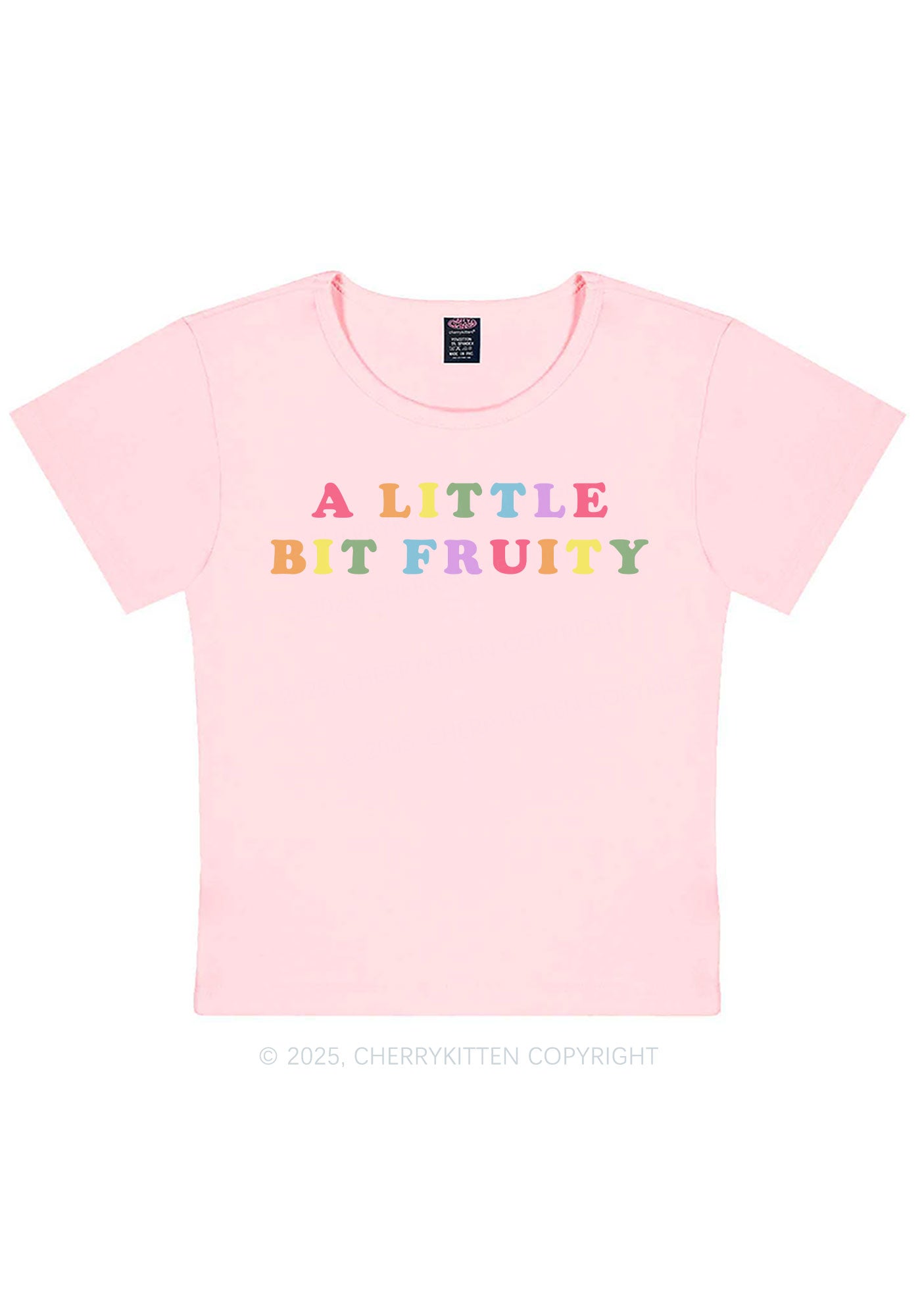Bit Fruity Pride Y2K Baby Tee Cherrykitten