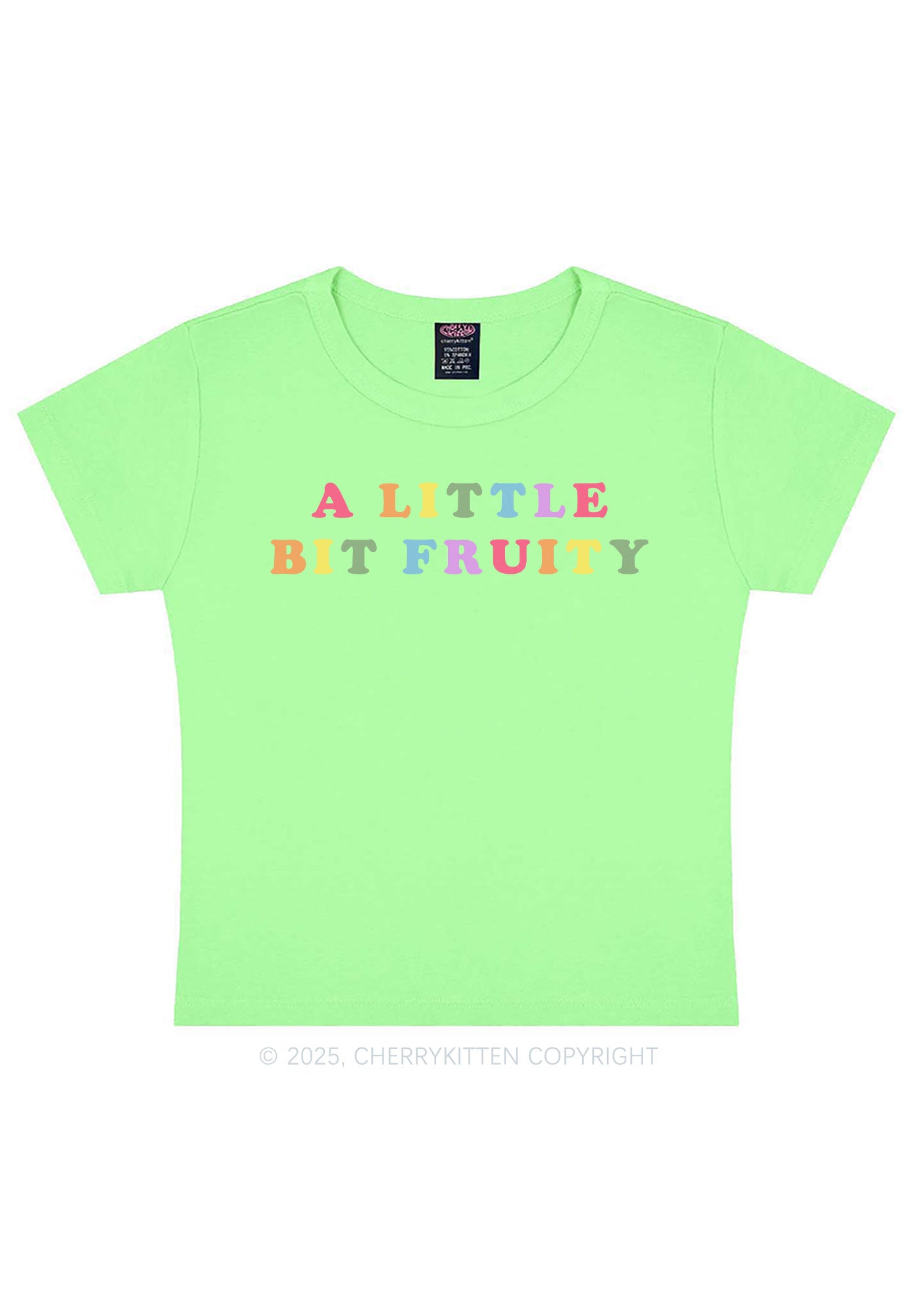 Bit Fruity Pride Y2K Baby Tee Cherrykitten