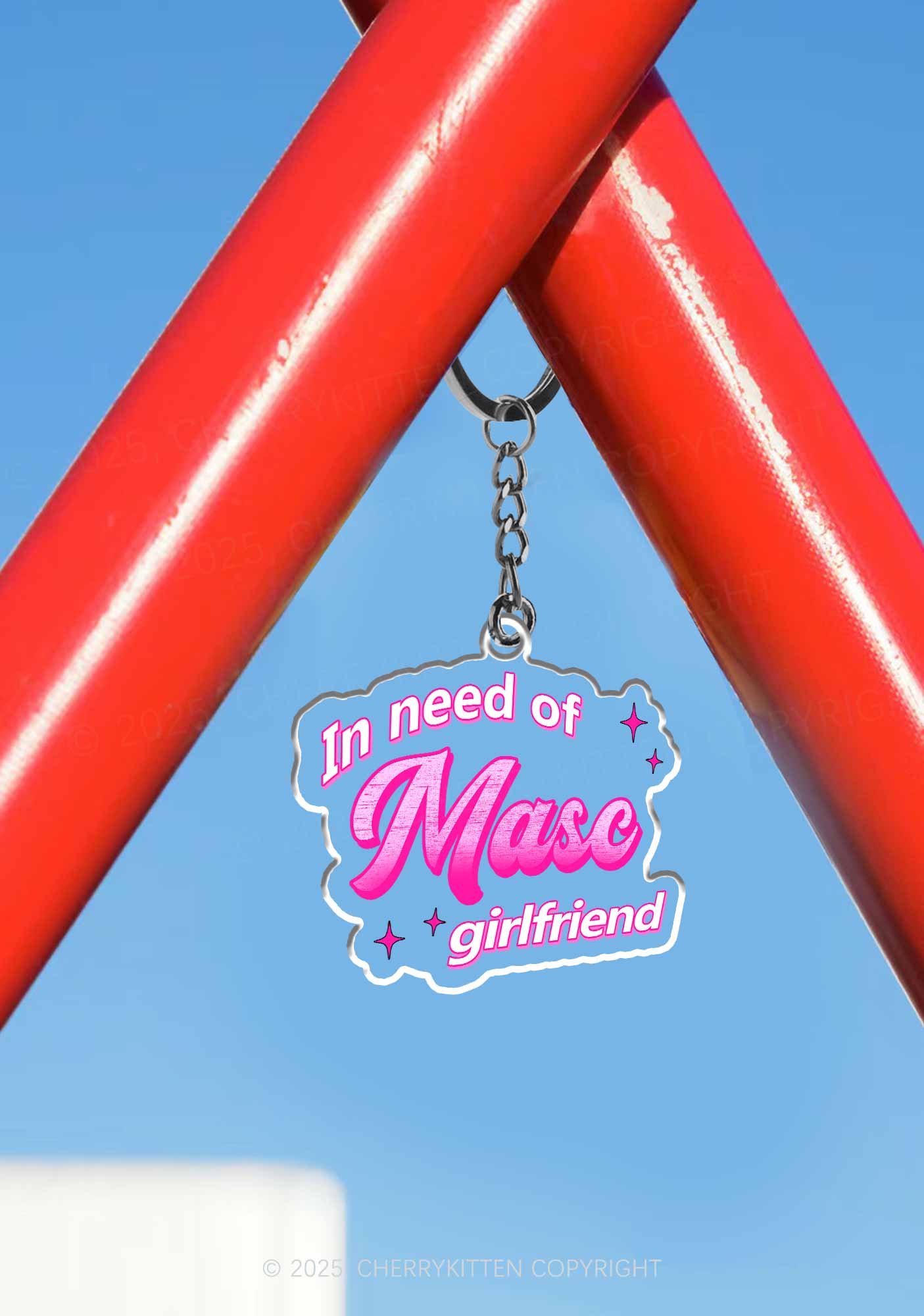 Need Masc Girlfriend Pride 1Pc Y2K Keychain Cherrykitten
