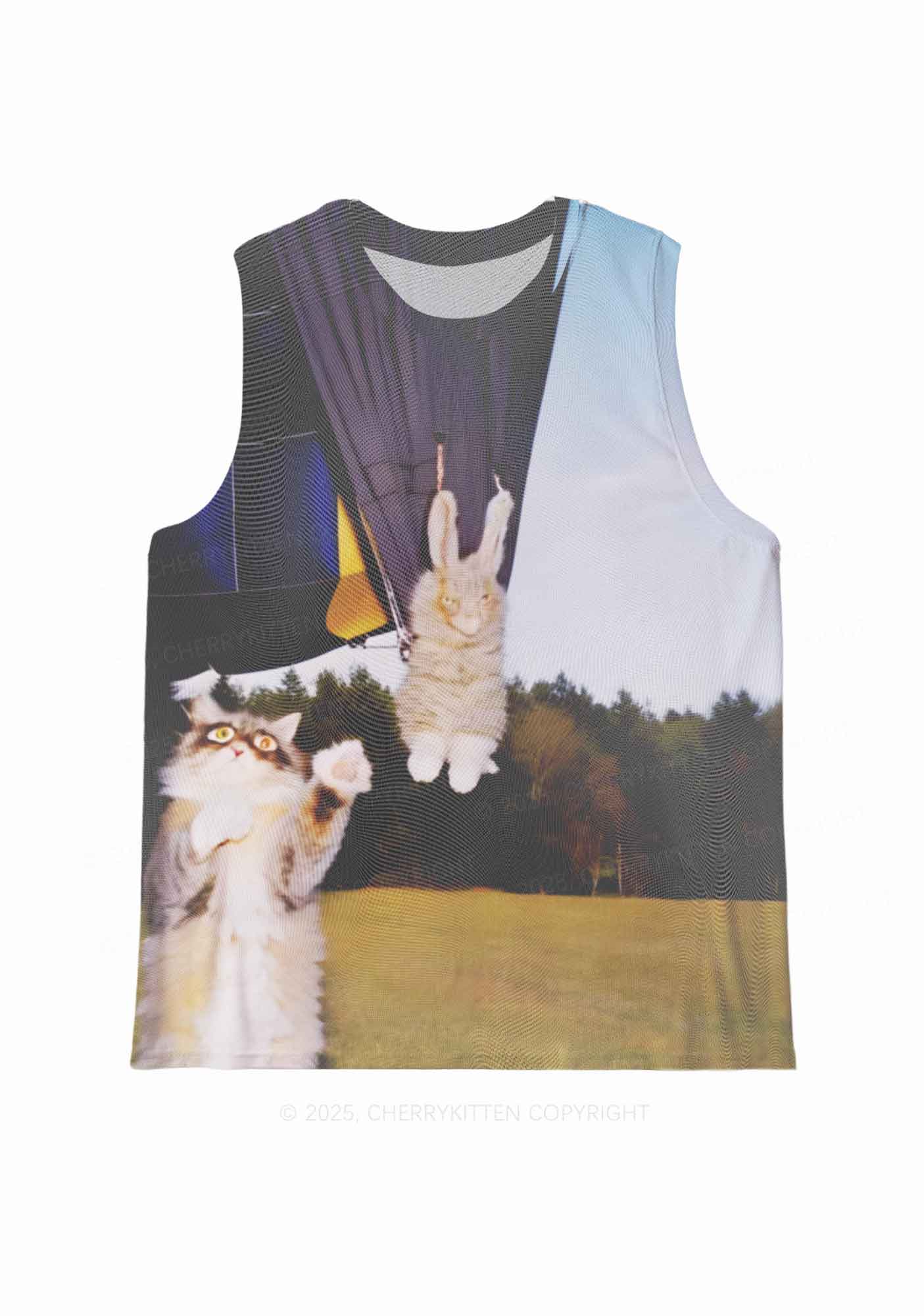Kitten Camping Y2K Mesh Muscle Tank Cherrykitten
