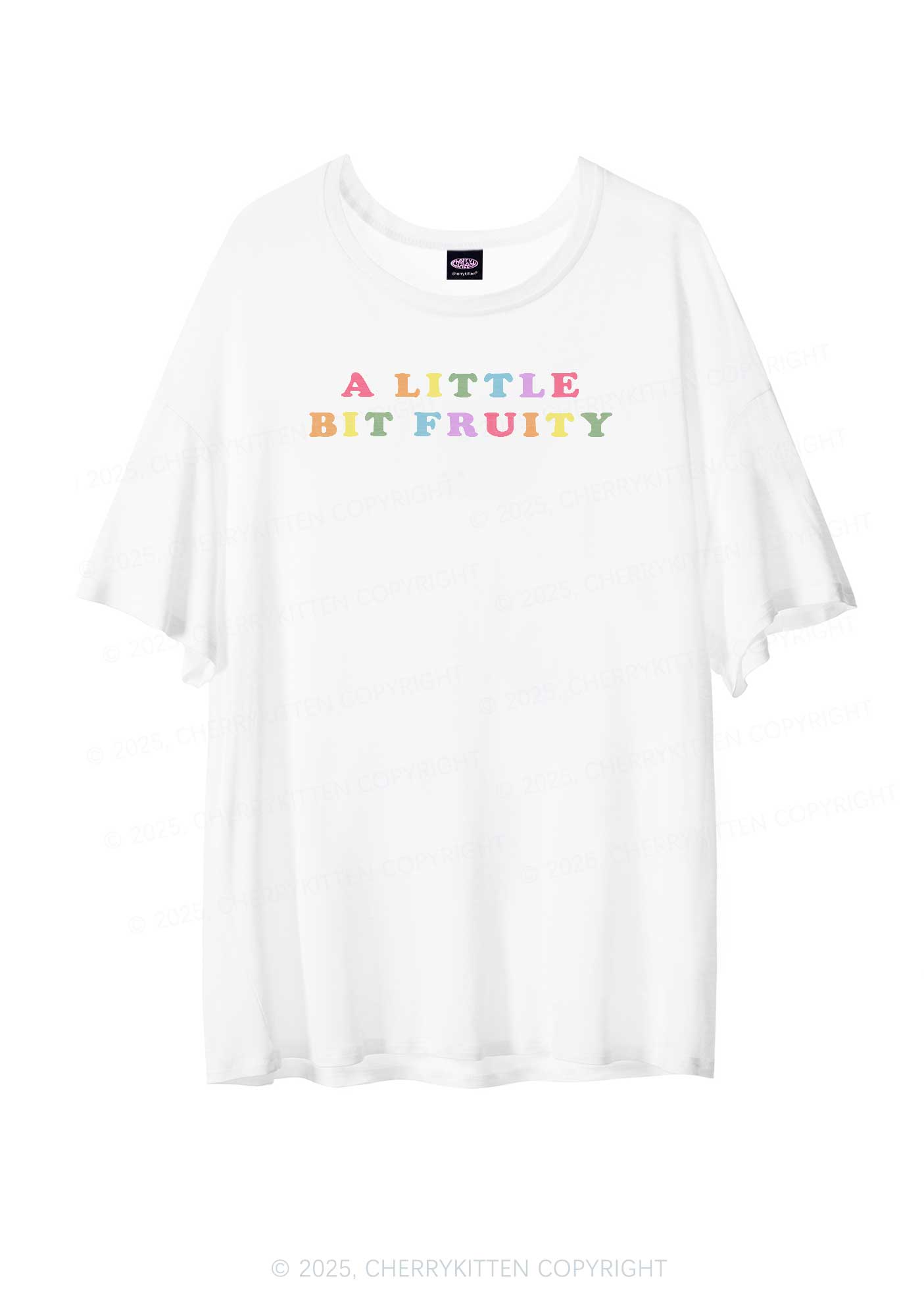 Bit Fruity Pride Y2K Sheer Boyfriend Tee Cherrykitten