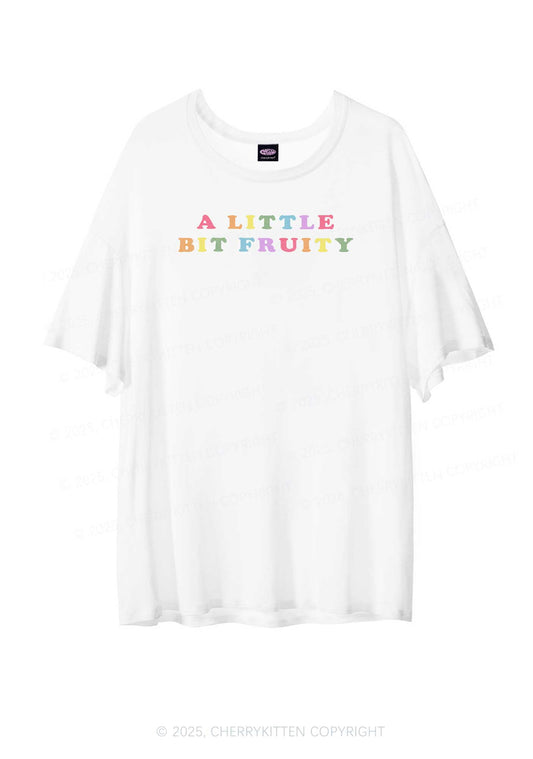 Bit Fruity Pride Y2K Sheer Boyfriend Tee Cherrykitten
