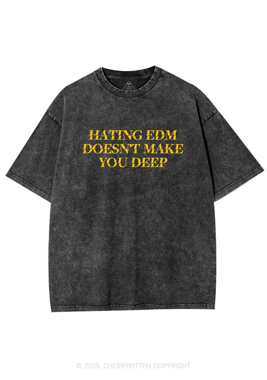 Hating Edm Y2K Shirts Washed Tee Cherrykitten