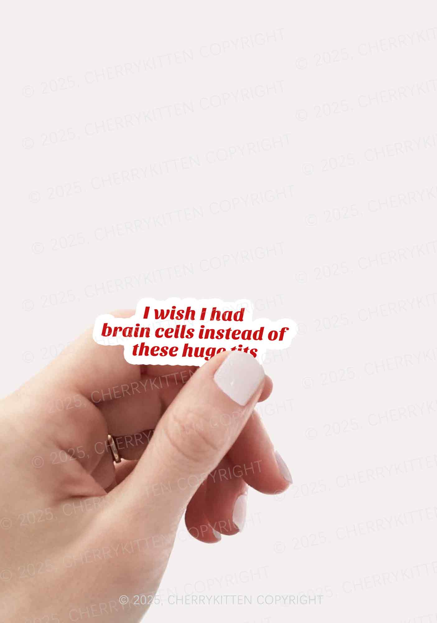 I Wish Brain Cells 1Pc Y2K Sticker Cherrykitten