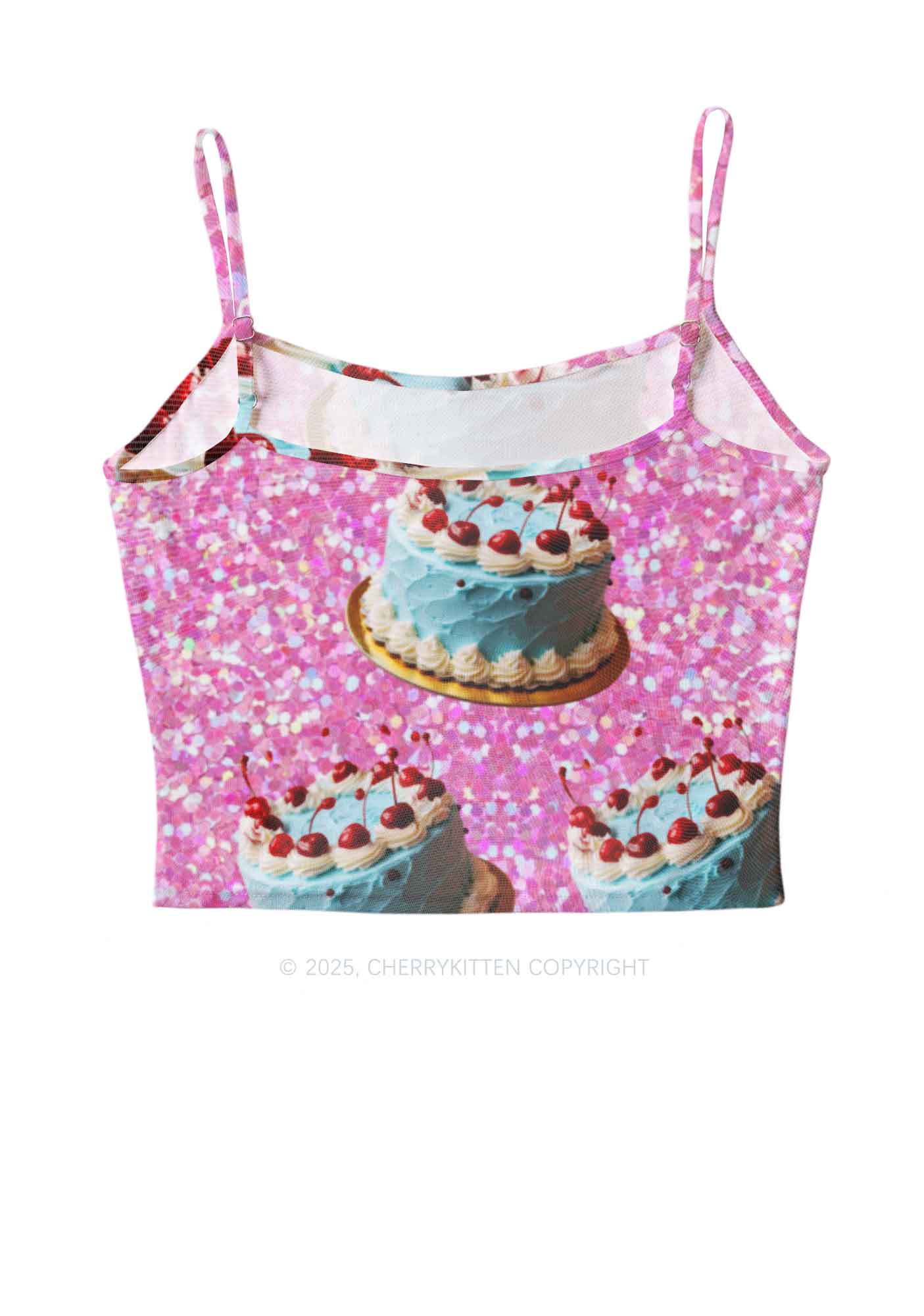 Cherry Cakes Y2K Mesh Cami Tank Cherrykitten