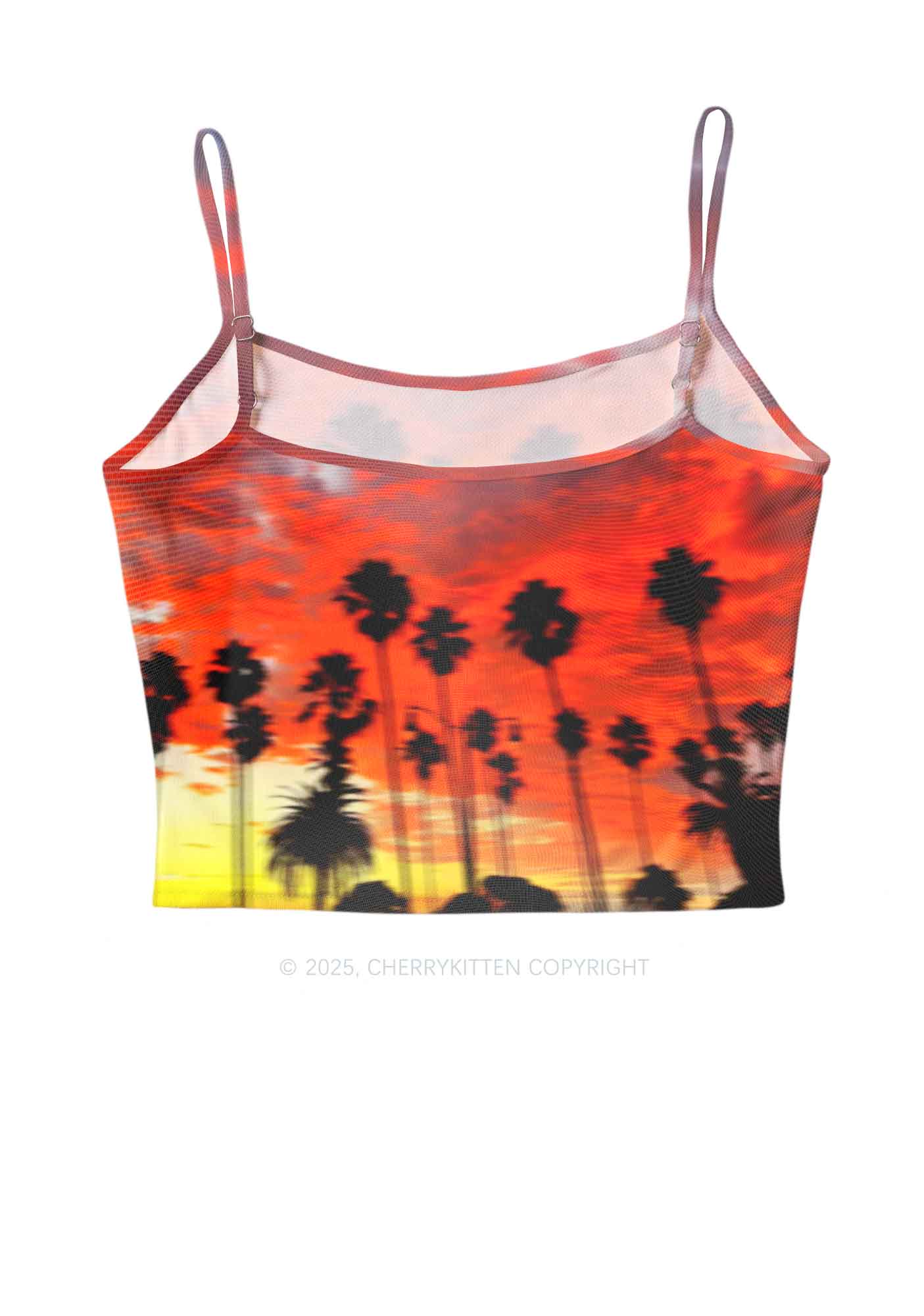 Sunset Palms Y2K Mesh Cami Tank Cherrykitten