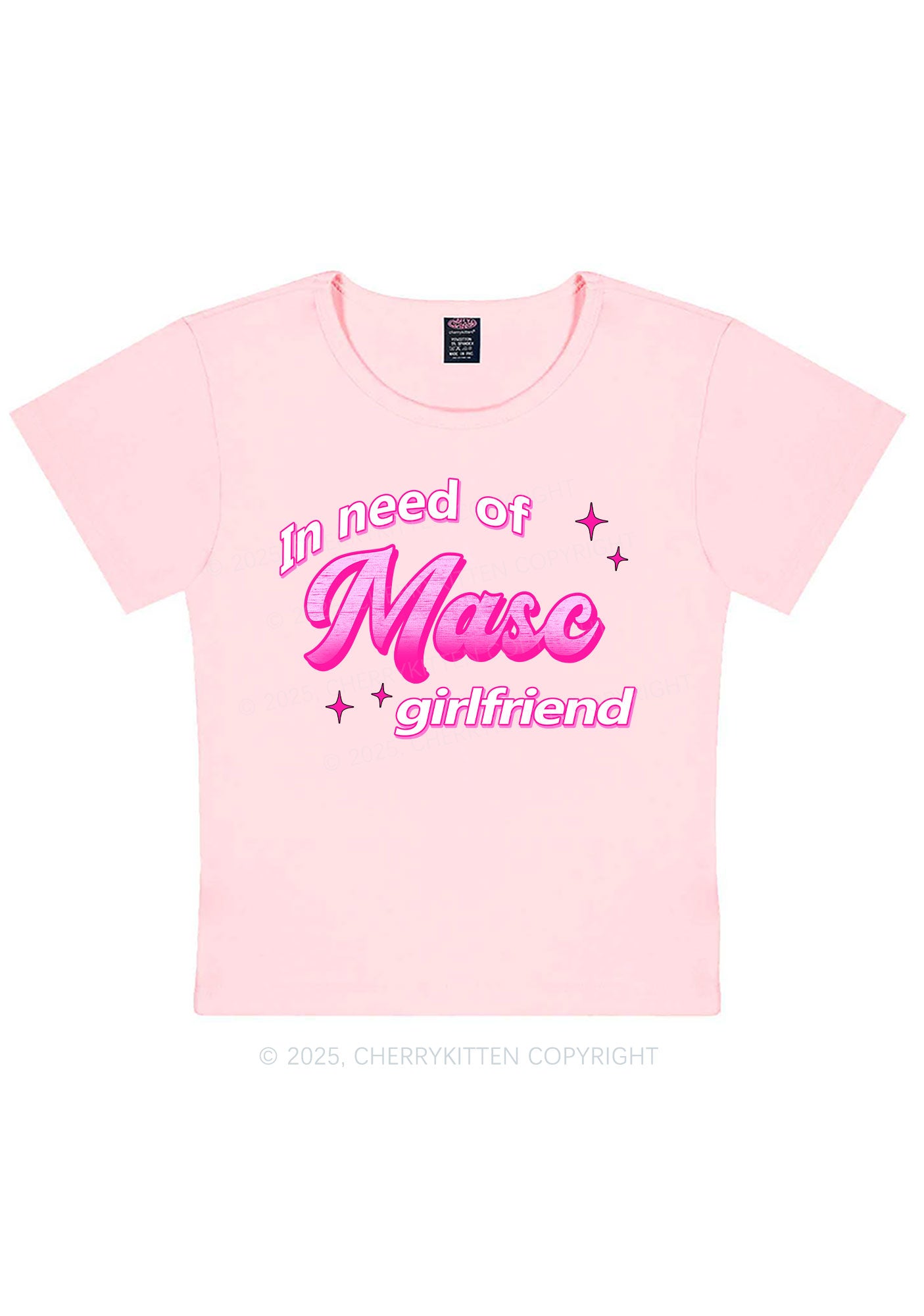 Need Masc Girlfriend Pride Y2K Baby Tee Cherrykitten