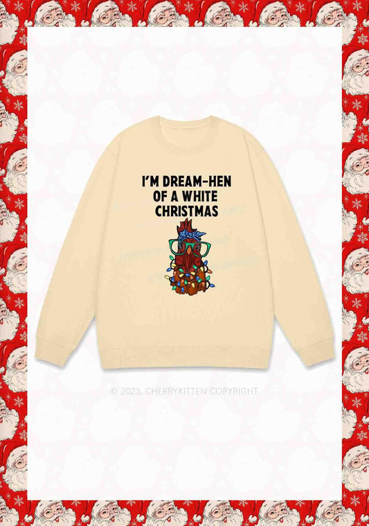 I'm Dream Hen Of A White Christmas Y2K Sweatshirt Cherrykitten