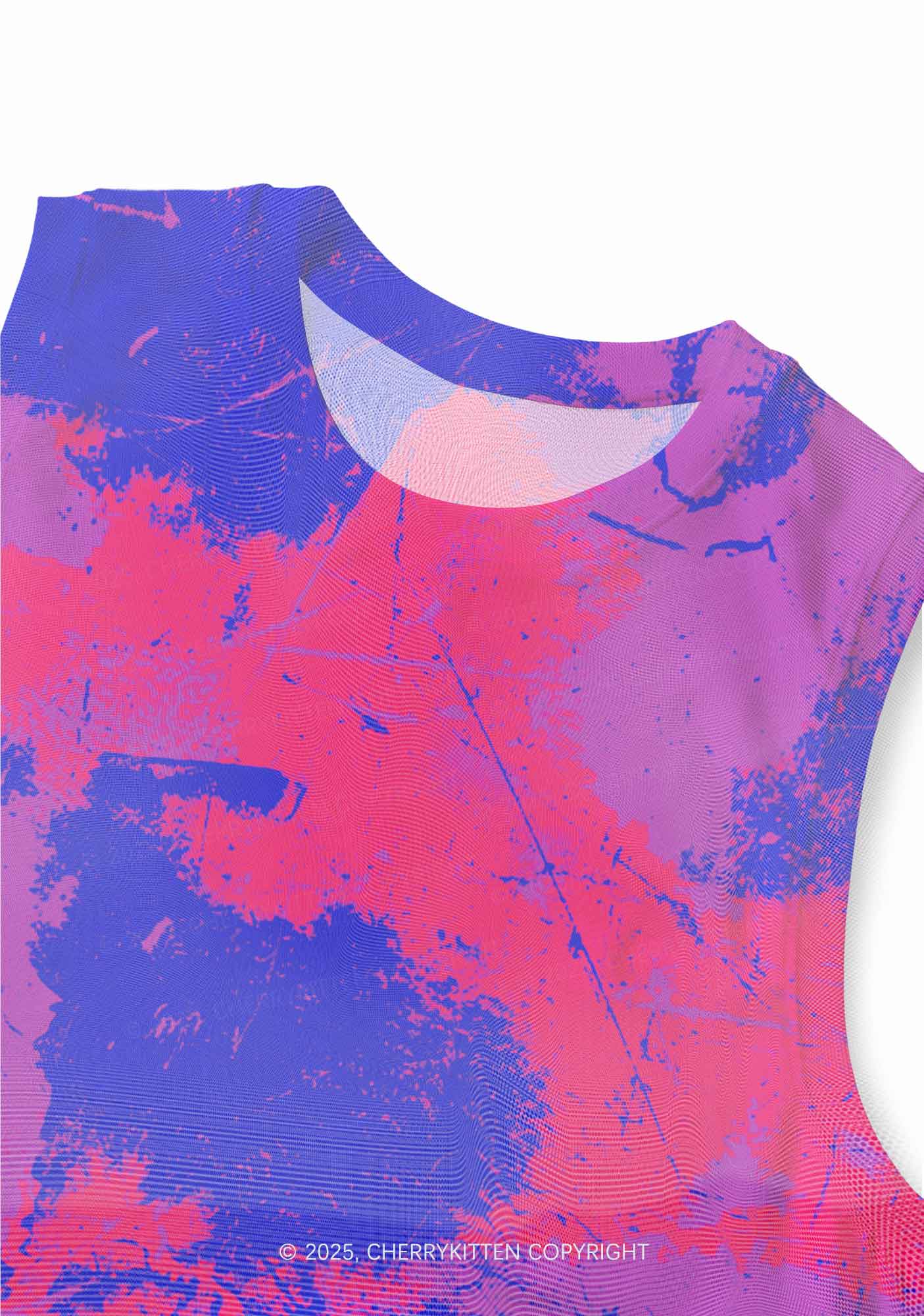 Bisexual Ink Pride Y2K Mesh Muscle Tank Cherrykitten