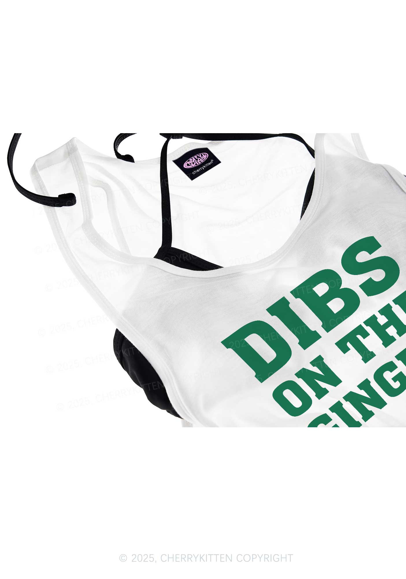 Dibs On The Ginger St Patricks Y2K Sheer Boyfriend Tank Cherrykitten