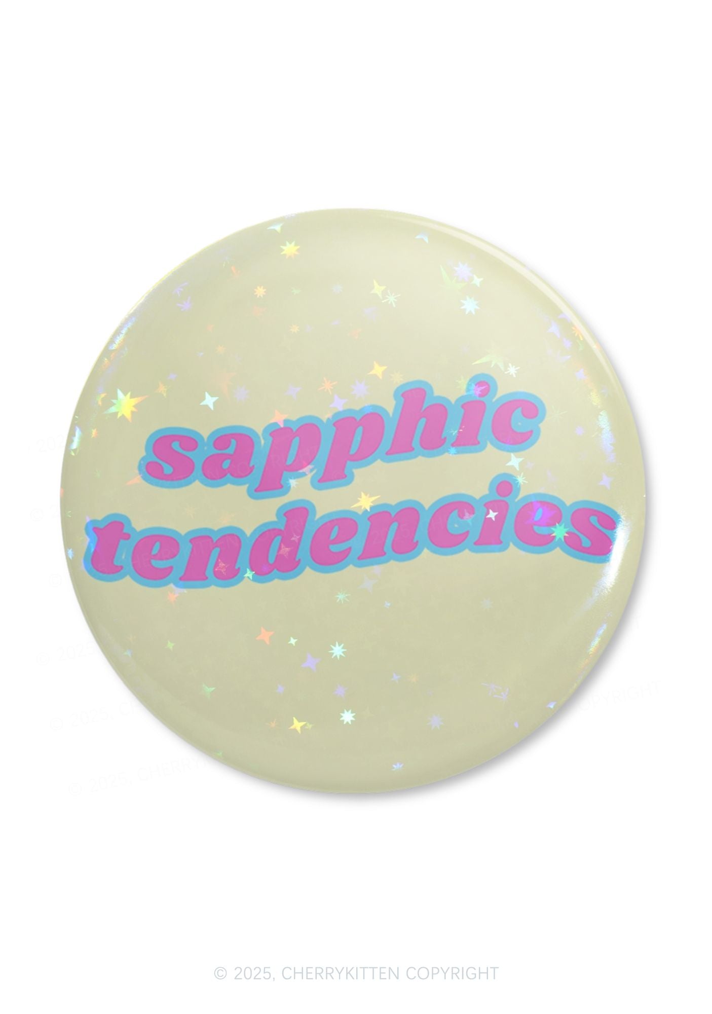 Sapphic Tendencies Pride 1Pc Y2K Pin Badge Cherrykitten