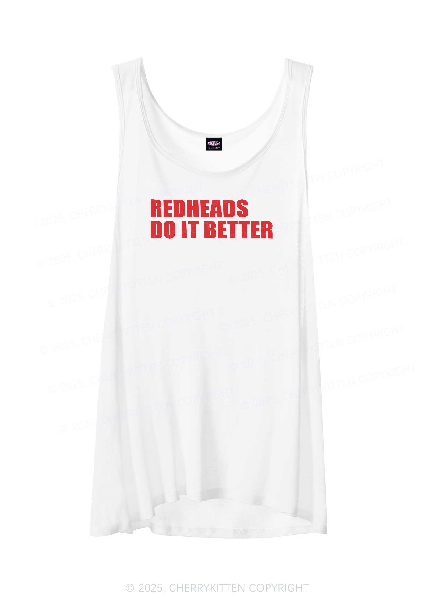 Redheads Do It Better Y2K Sheer Boyfriend Tank Cherrykitten