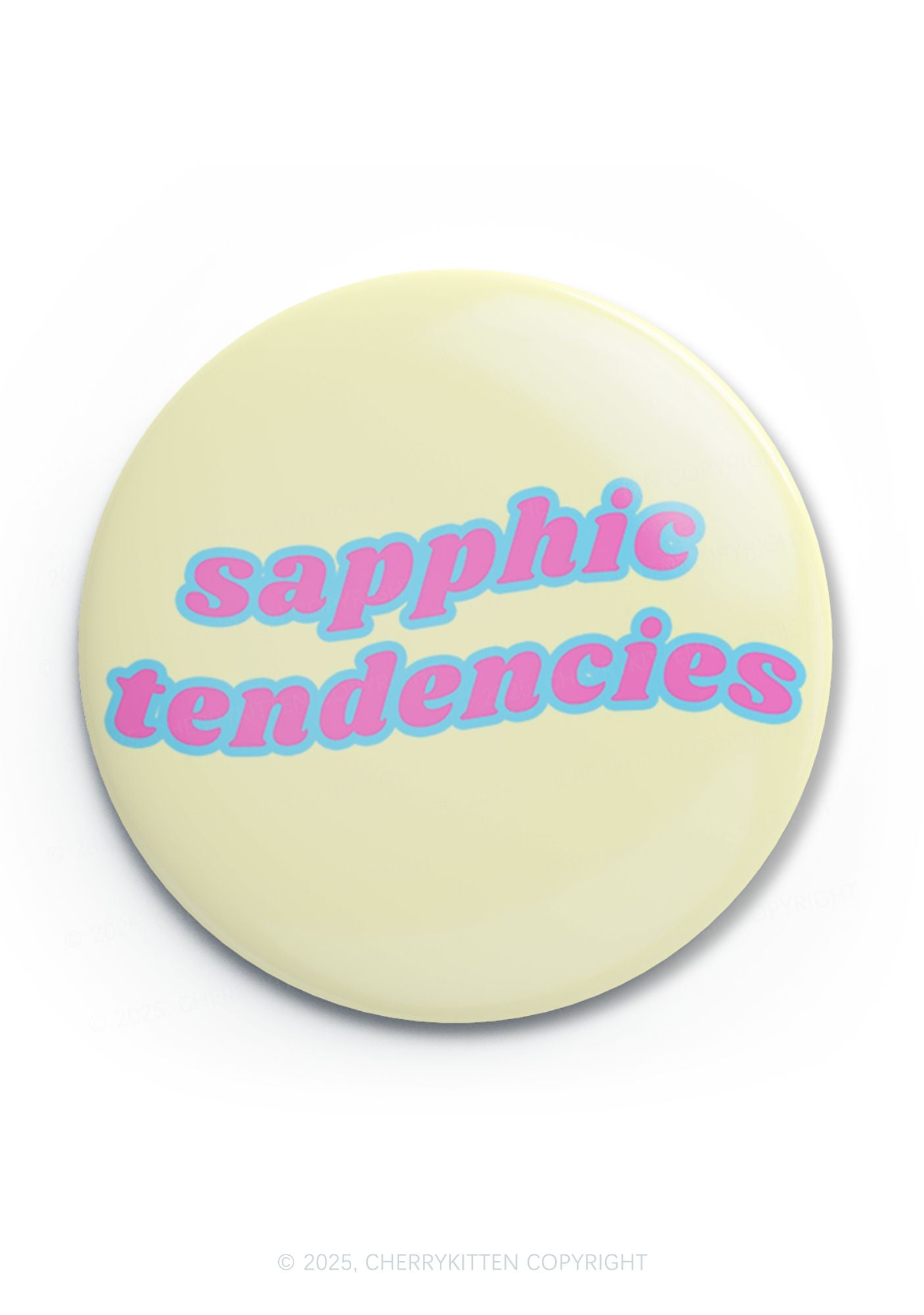 Sapphic Tendencies Pride 1Pc Y2K Pin Badge Cherrykitten