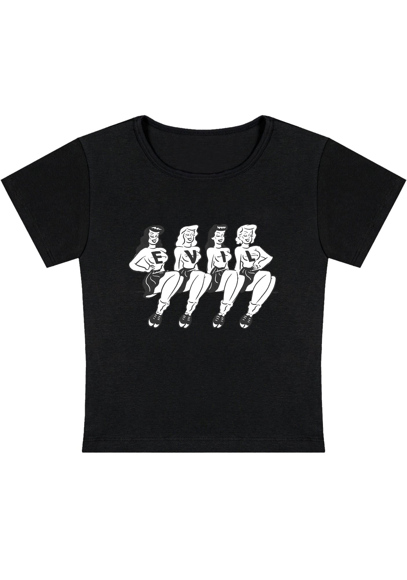 Curvy Four Girls Evil Baby Tee