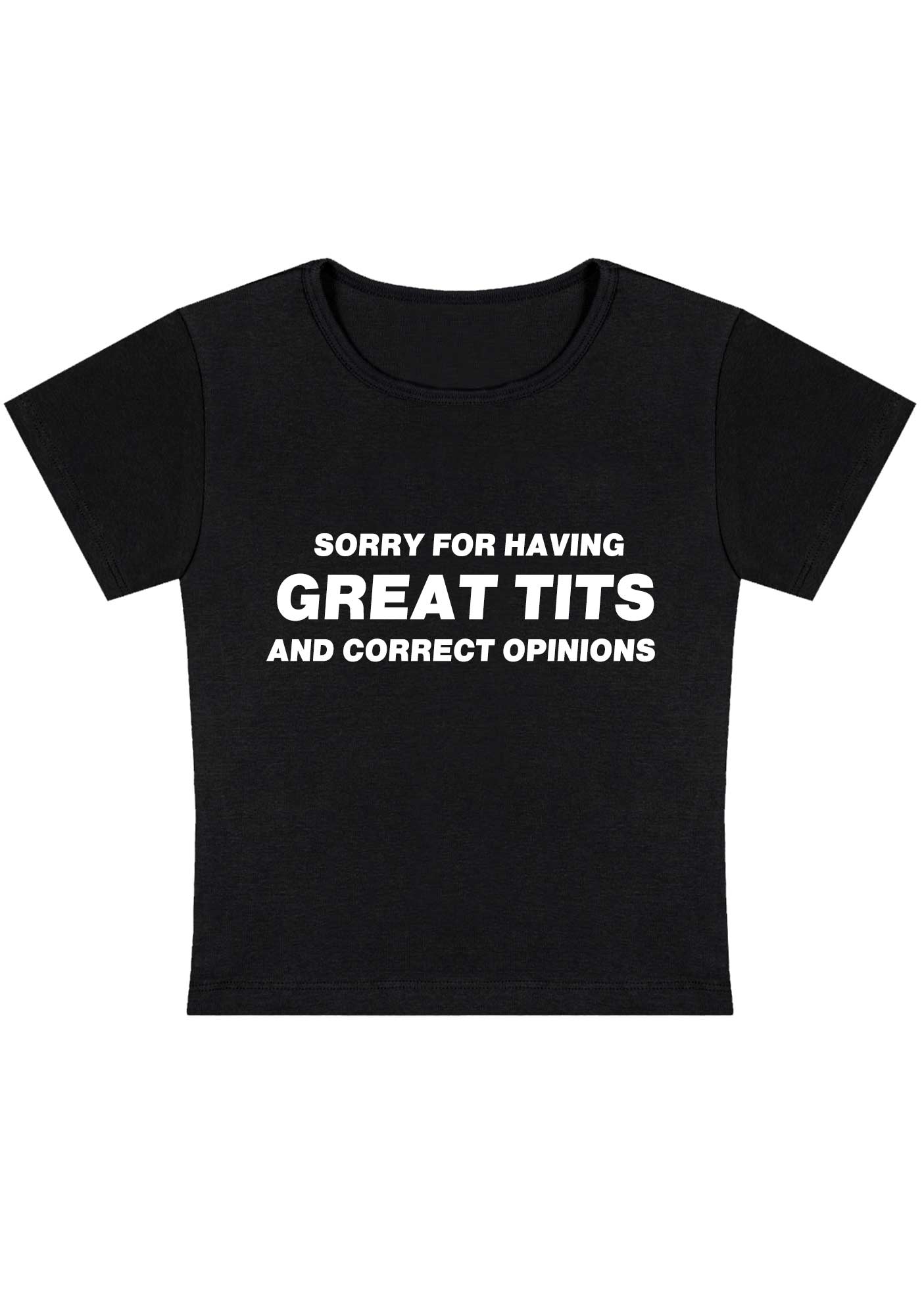 Sorry for Having Great Tits and Correct Opinions - Feminist - Sticker