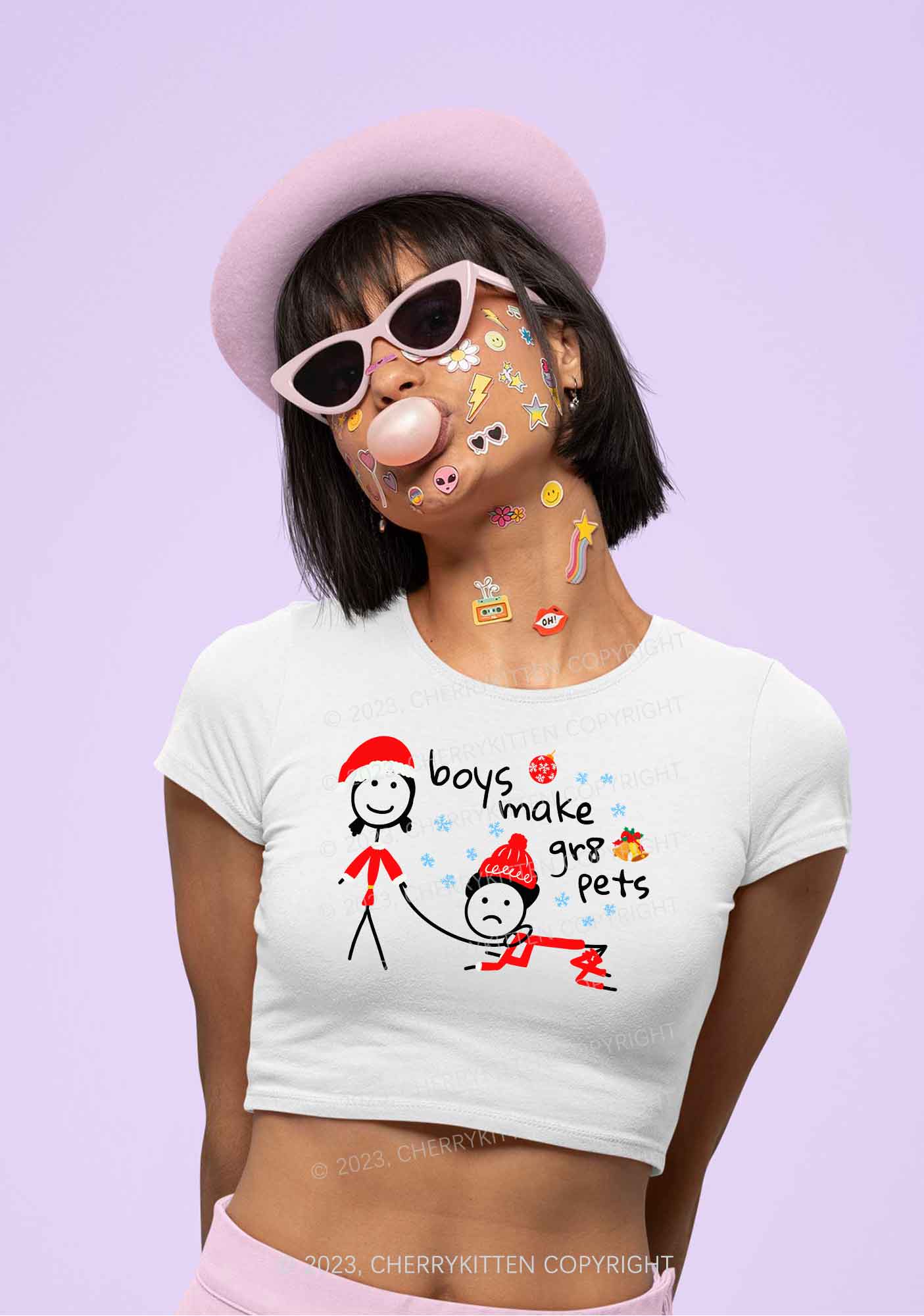 Boys Make Gr8 Pets Christmas Y2K Baby Tee Cherrykitten