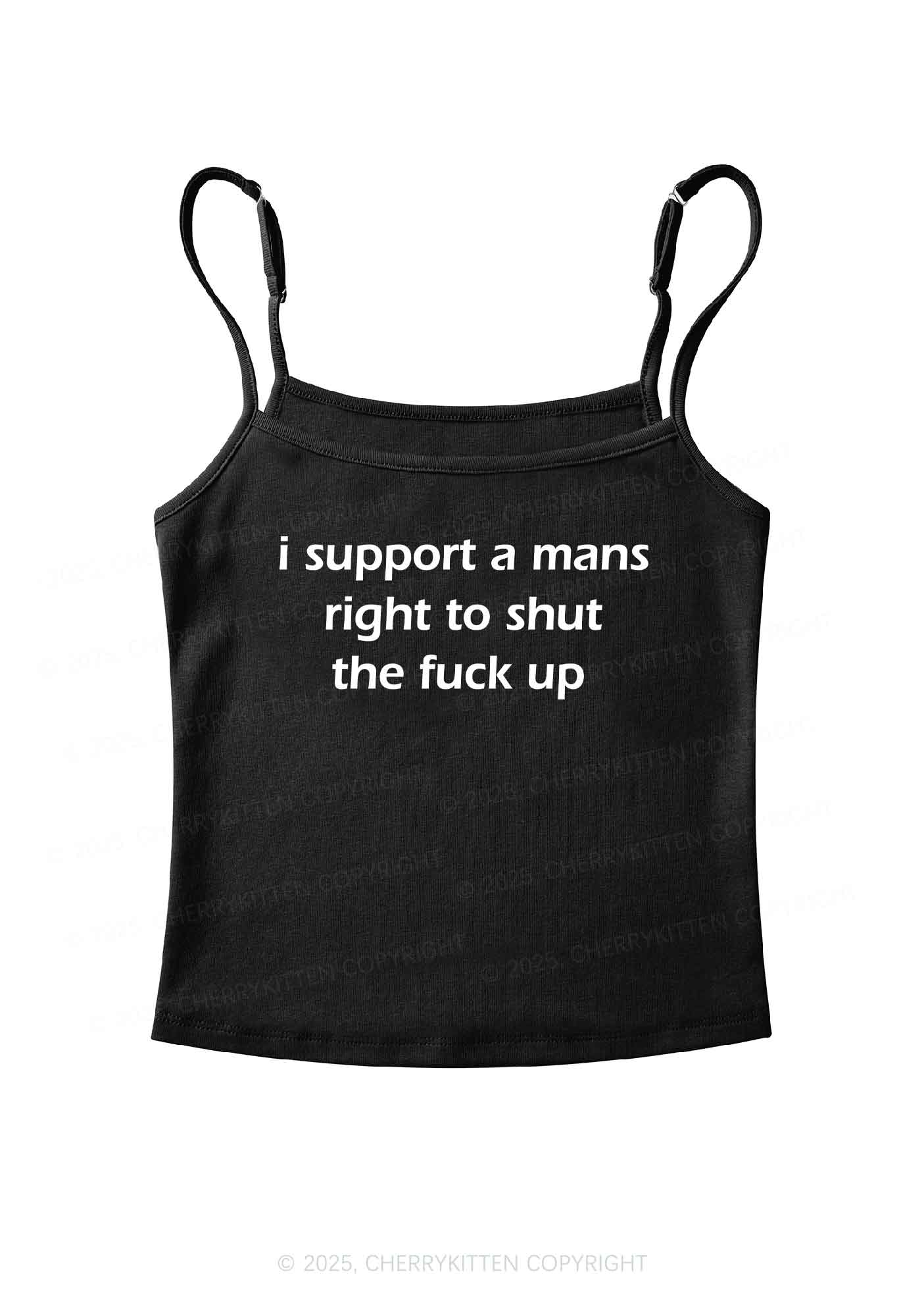 I Support A Mans Right Y2K Spaghetti Strap Cami Cherrykitten