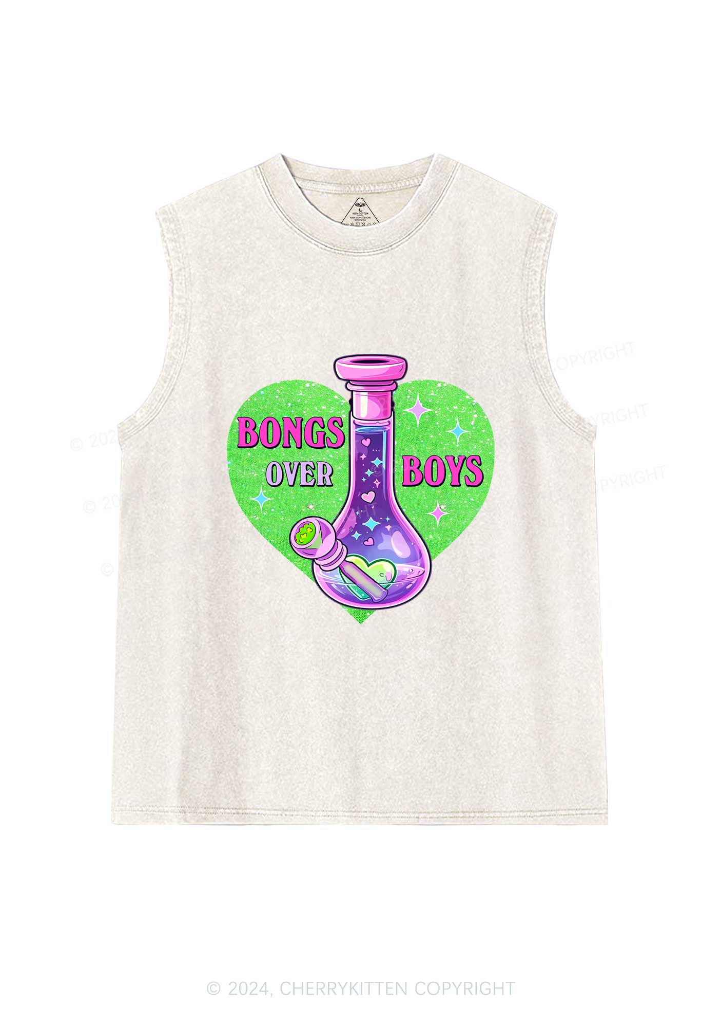 Bongs Over Boys Y2K Washed Tank Cherrykitten