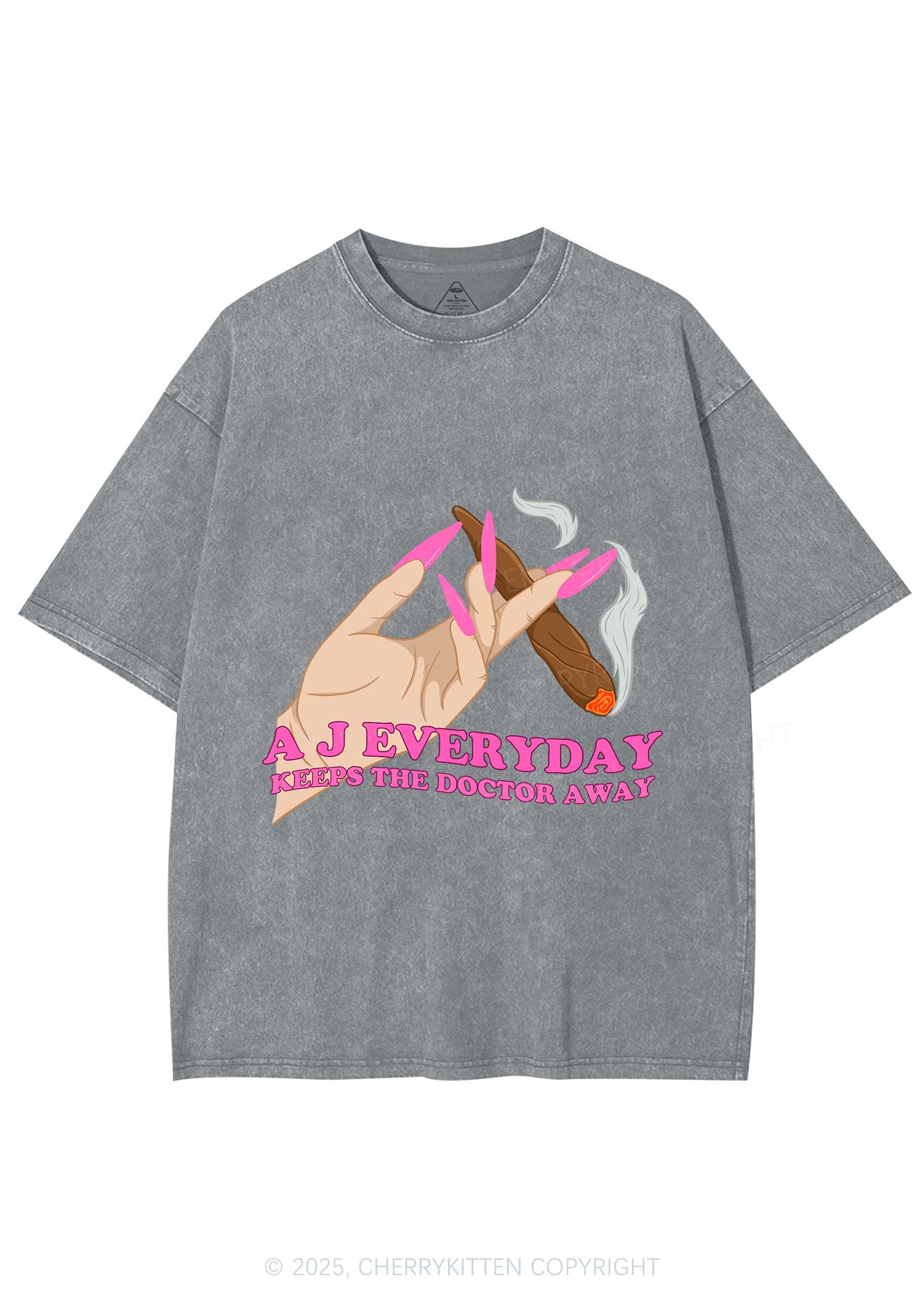 A J Everyday Y2K Washed Tee Cherrykitten