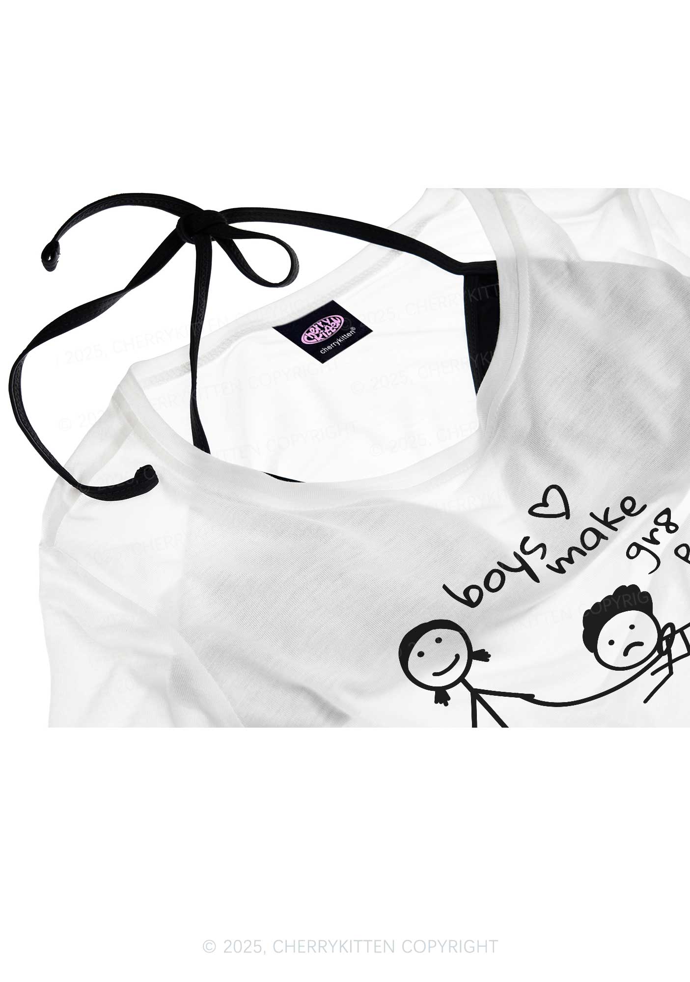 Boys Make Gr8 Pets Y2K Sheer Boyfriend Tee Cherrykitten