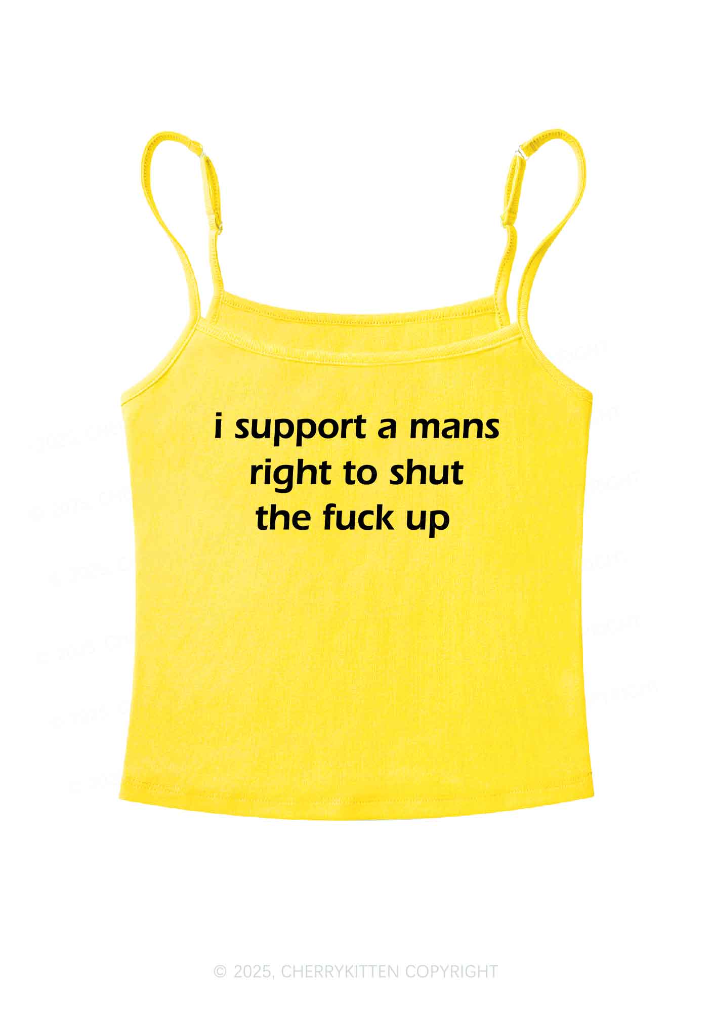 I Support A Mans Right Y2K Spaghetti Strap Cami Cherrykitten