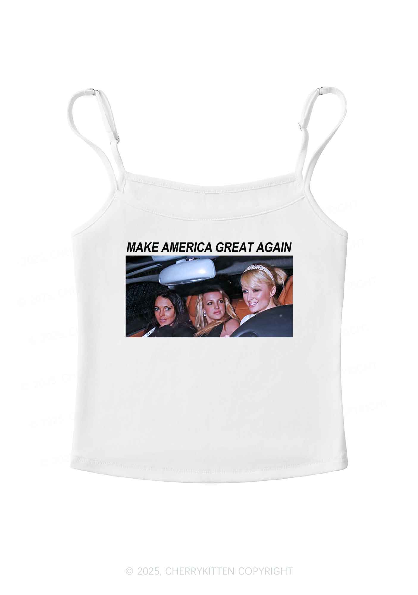 Make America Great Again Y2K Spaghetti Strap Cami Cherrykitten
