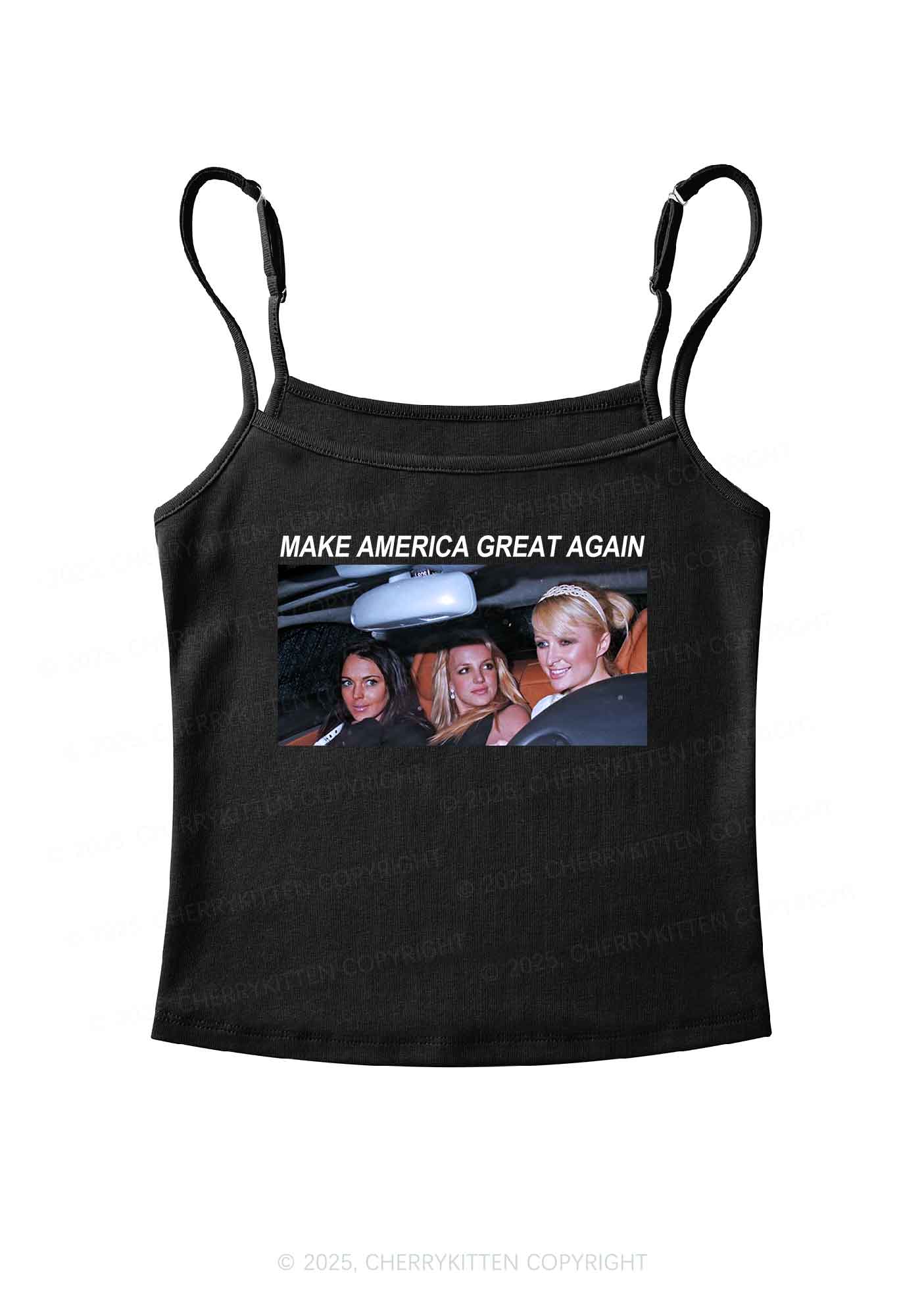 Make America Great Again Y2K Spaghetti Strap Cami Cherrykitten